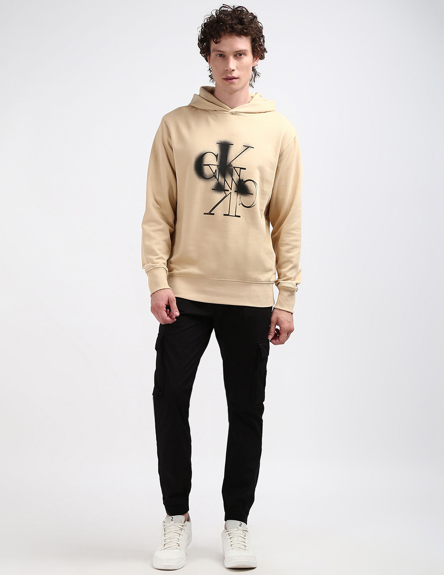 Calvin Klein Mirrored Logo Hooded Sweatshirt