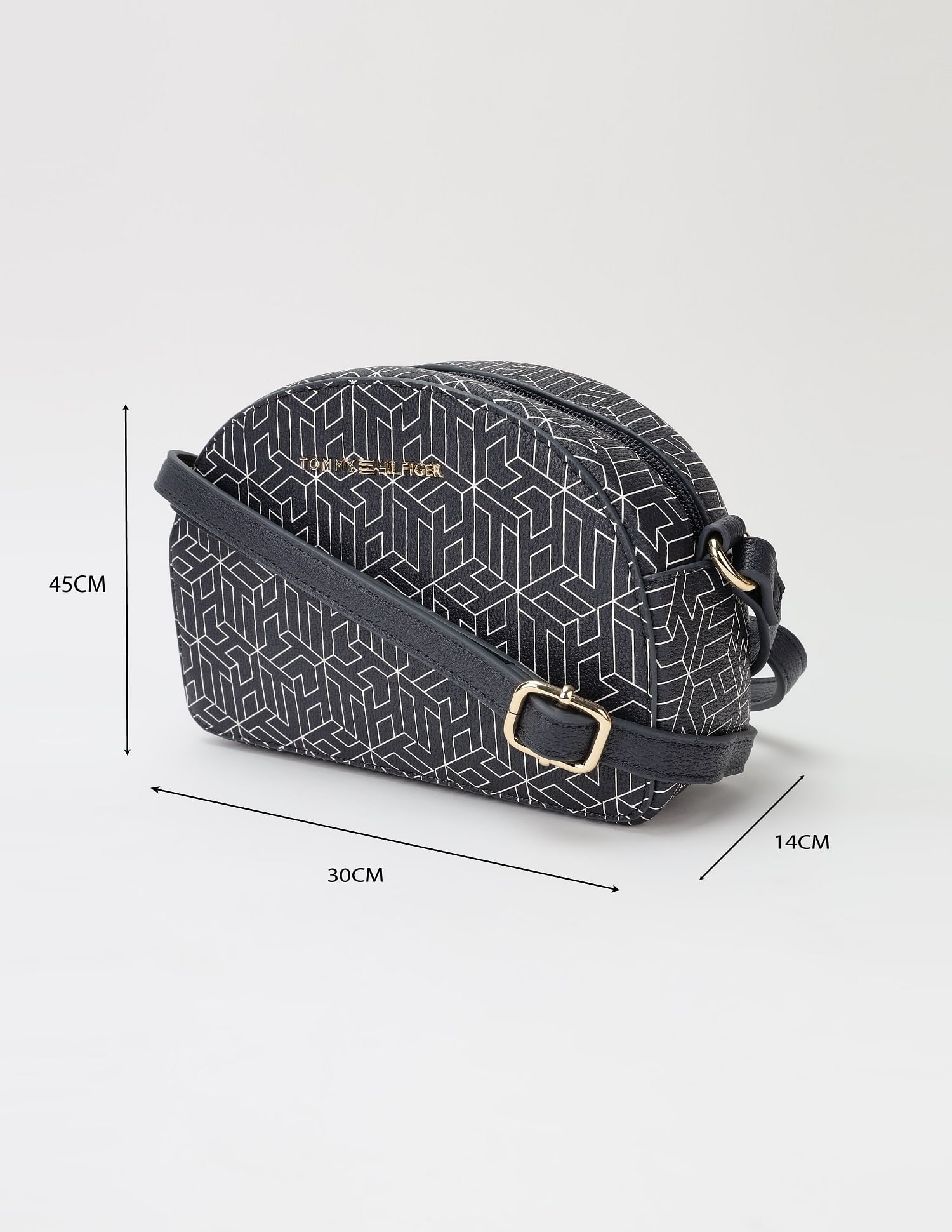 Tommy Hilfiger Logo Blue Pu Sling Bag
