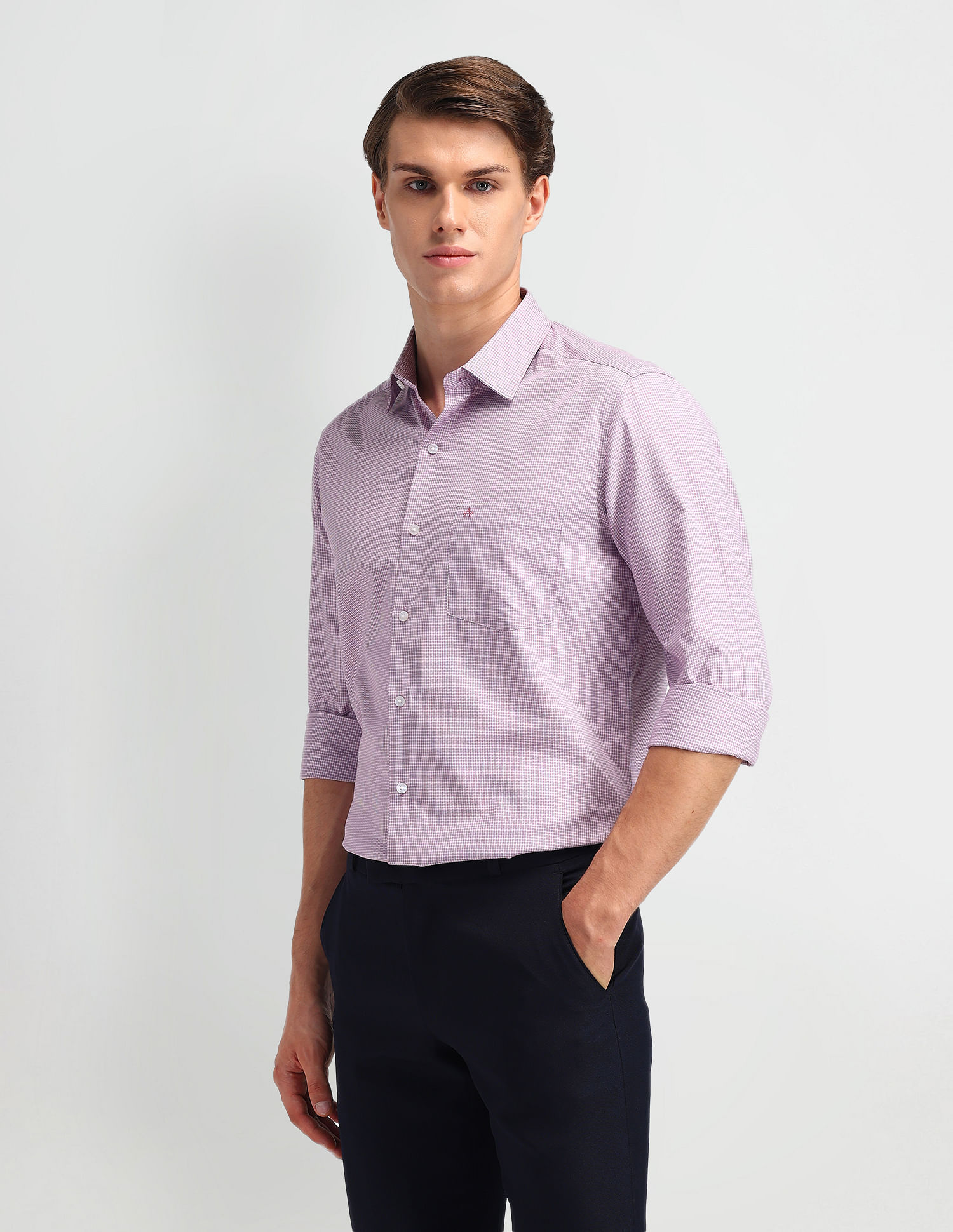 Arrow Micro Checked Slim Fit Shirt