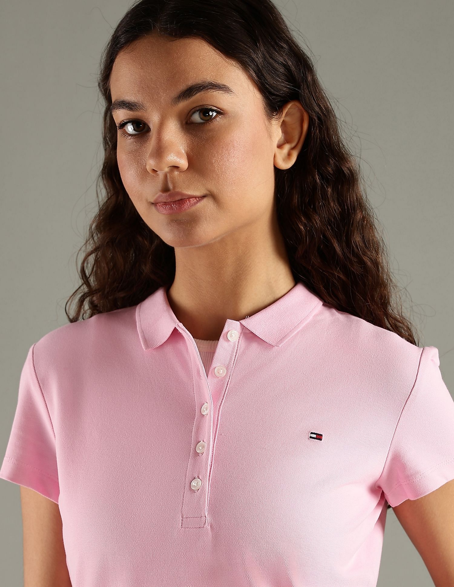 Tommy Hilfiger Solid Slim Fit Cotton Polo T-Shirt