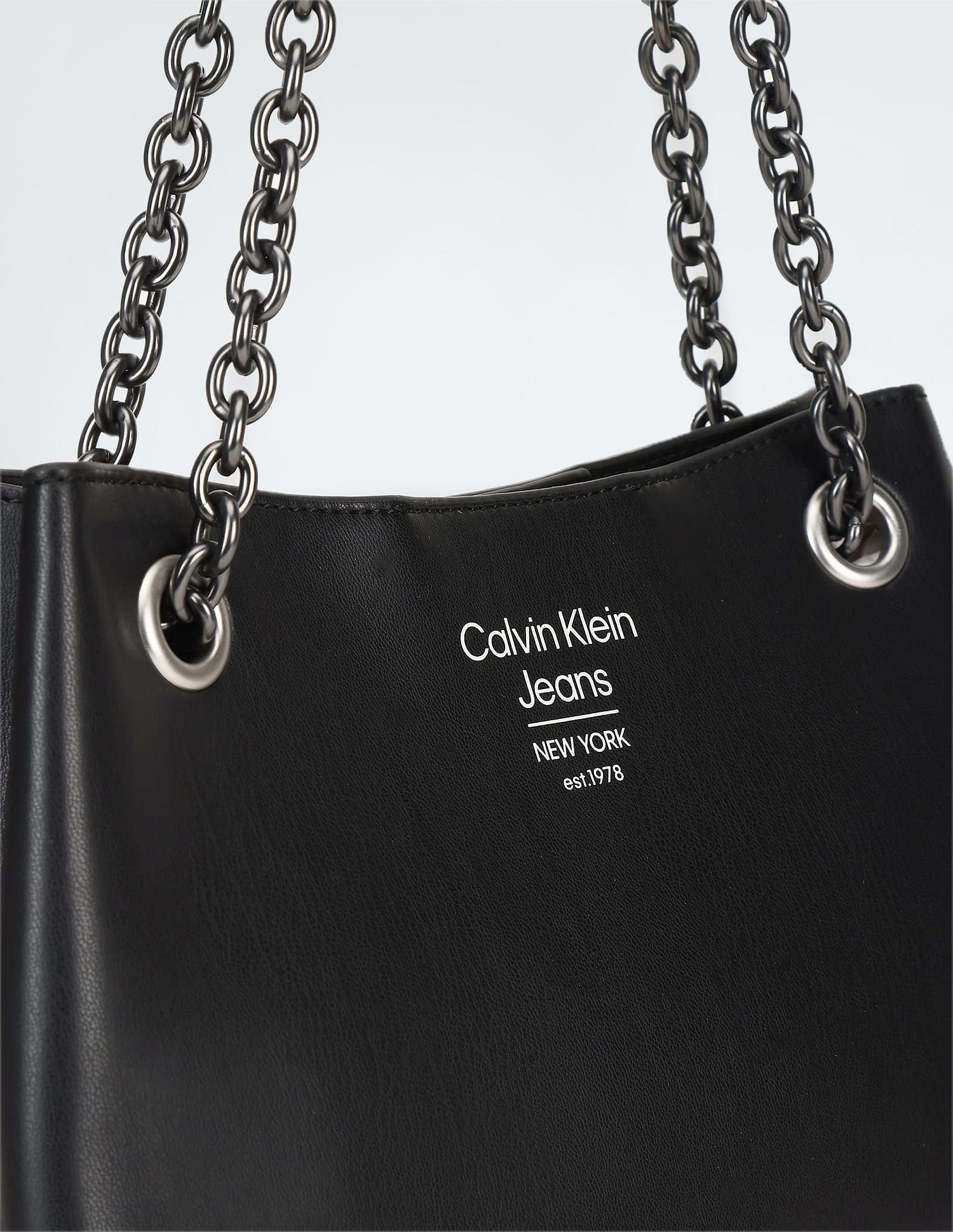 Calvin Klein Chain Strap Solid Hand Bag