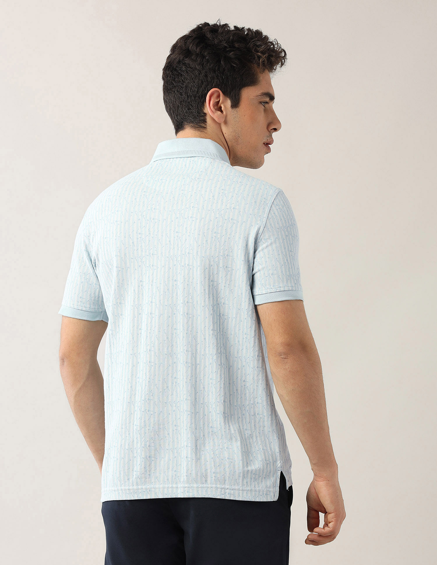 Arrow Sport Vertical Striped Spring Sorbet Polo Shirt