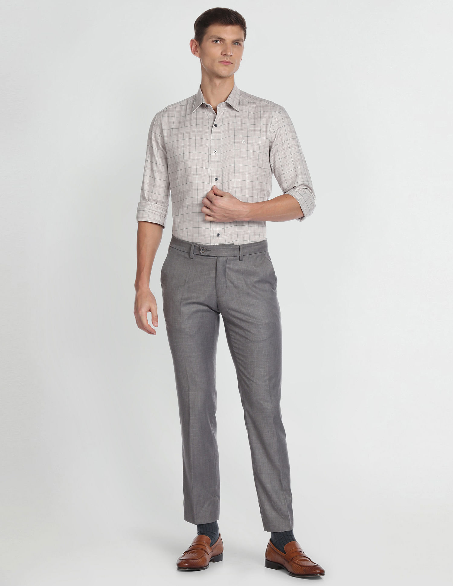 Arrow Newyork Tartan Check Manhattan Slim Fit Shirt