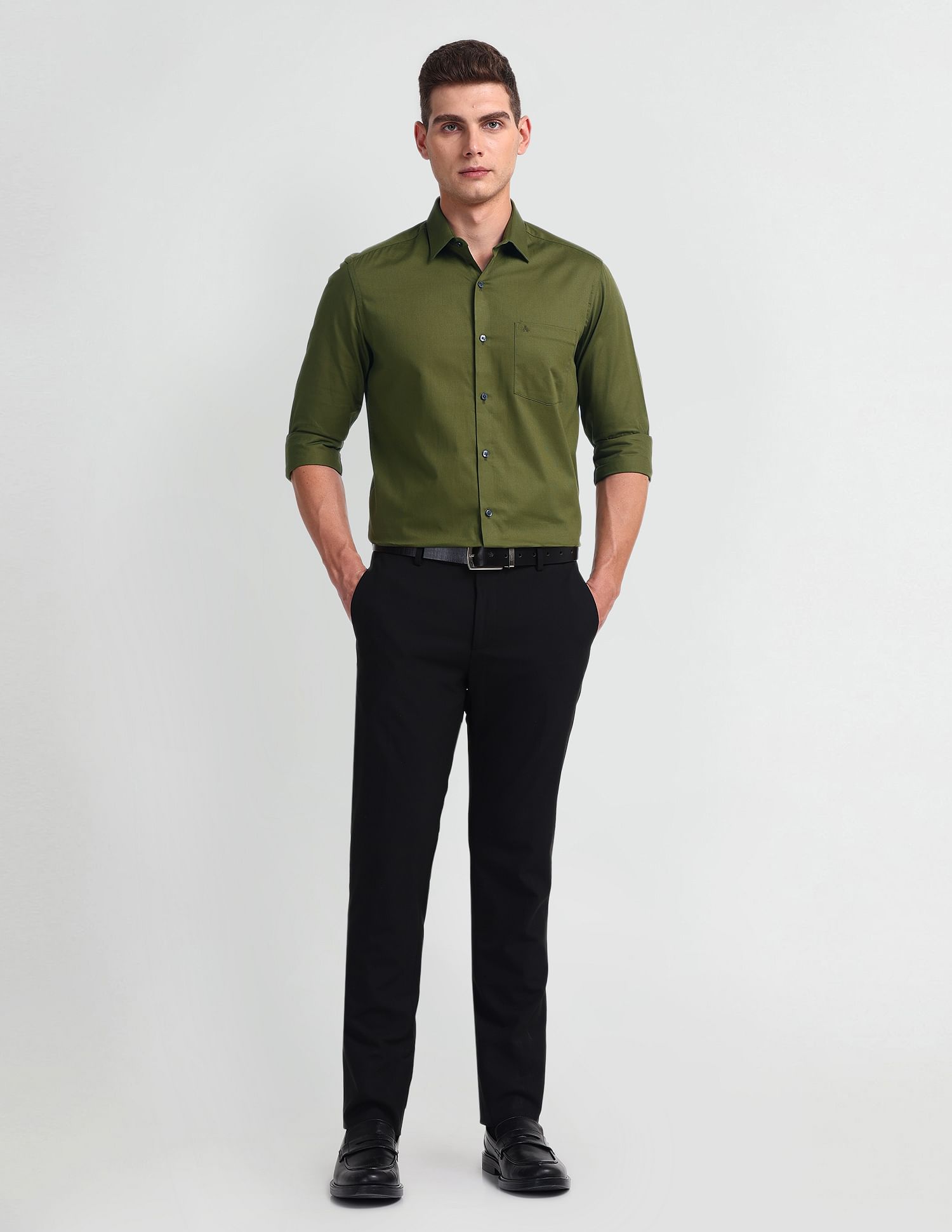 Arrow Self Design Slim Fit Shirt