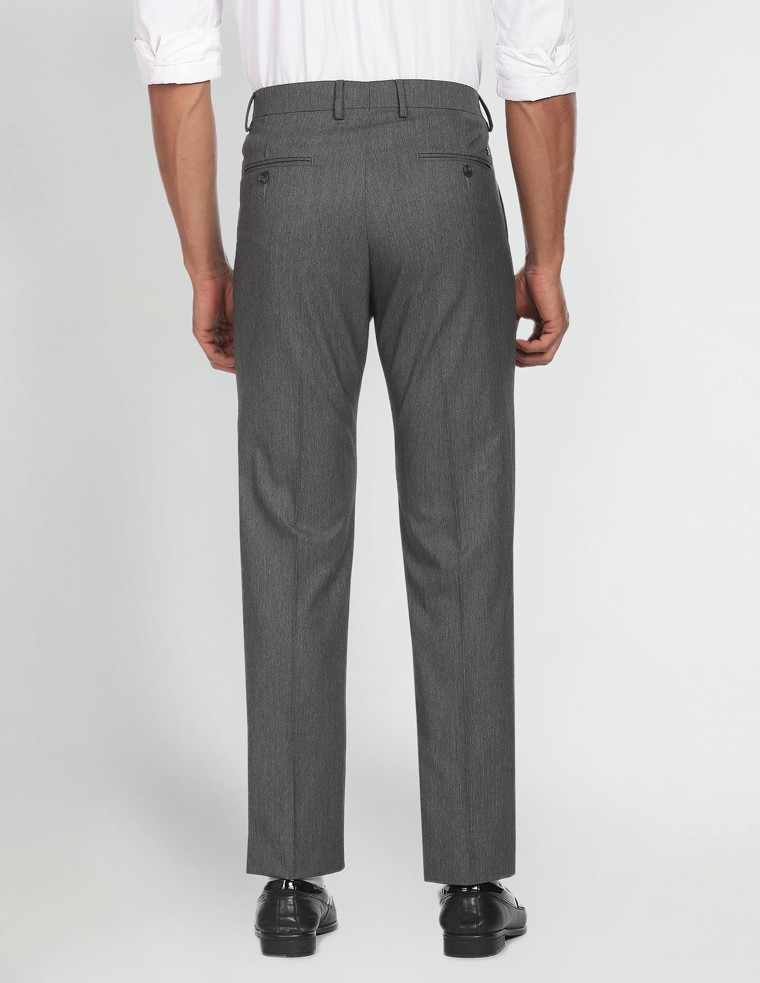 Arrow Heathered Hudson Tailored Fit Trousers