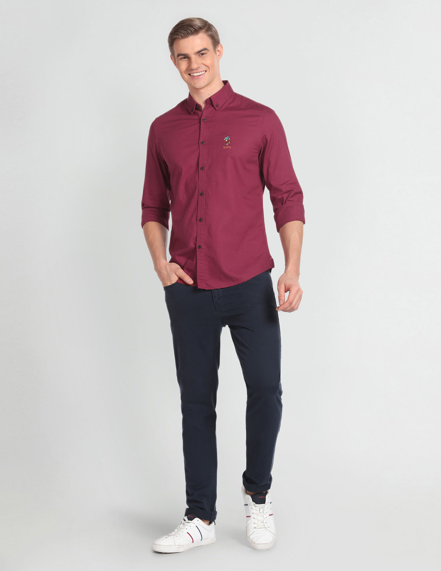 Us polo hotsell maroon shirt