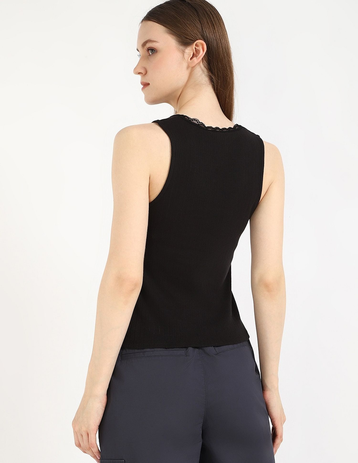 Tommy Hilfiger Slim-Fit Cotton U-Neck Top