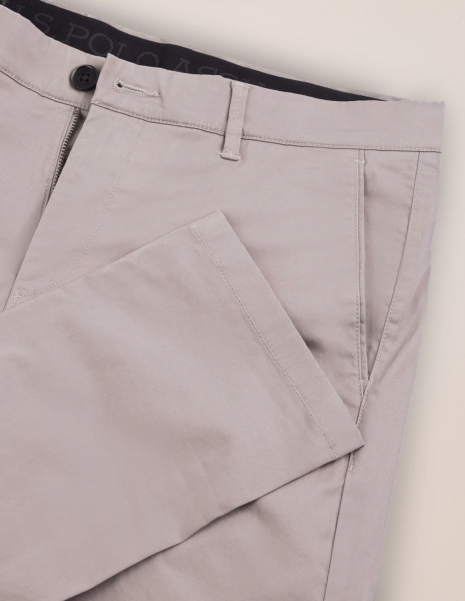 U.S. Polo Assn. Slim Straight Fit Satin Trousers