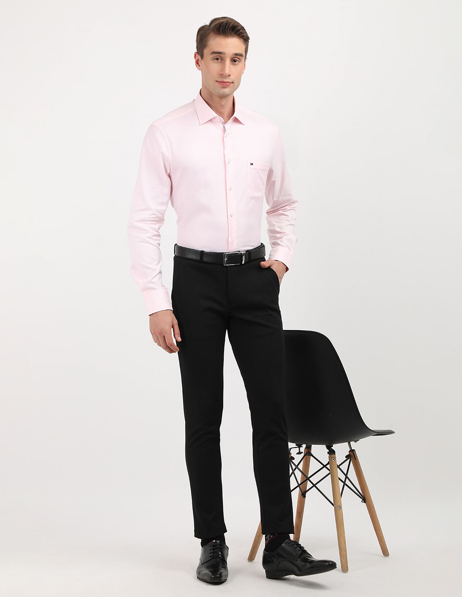 Tommy Hilfiger Solid Engineered Regular Shirt