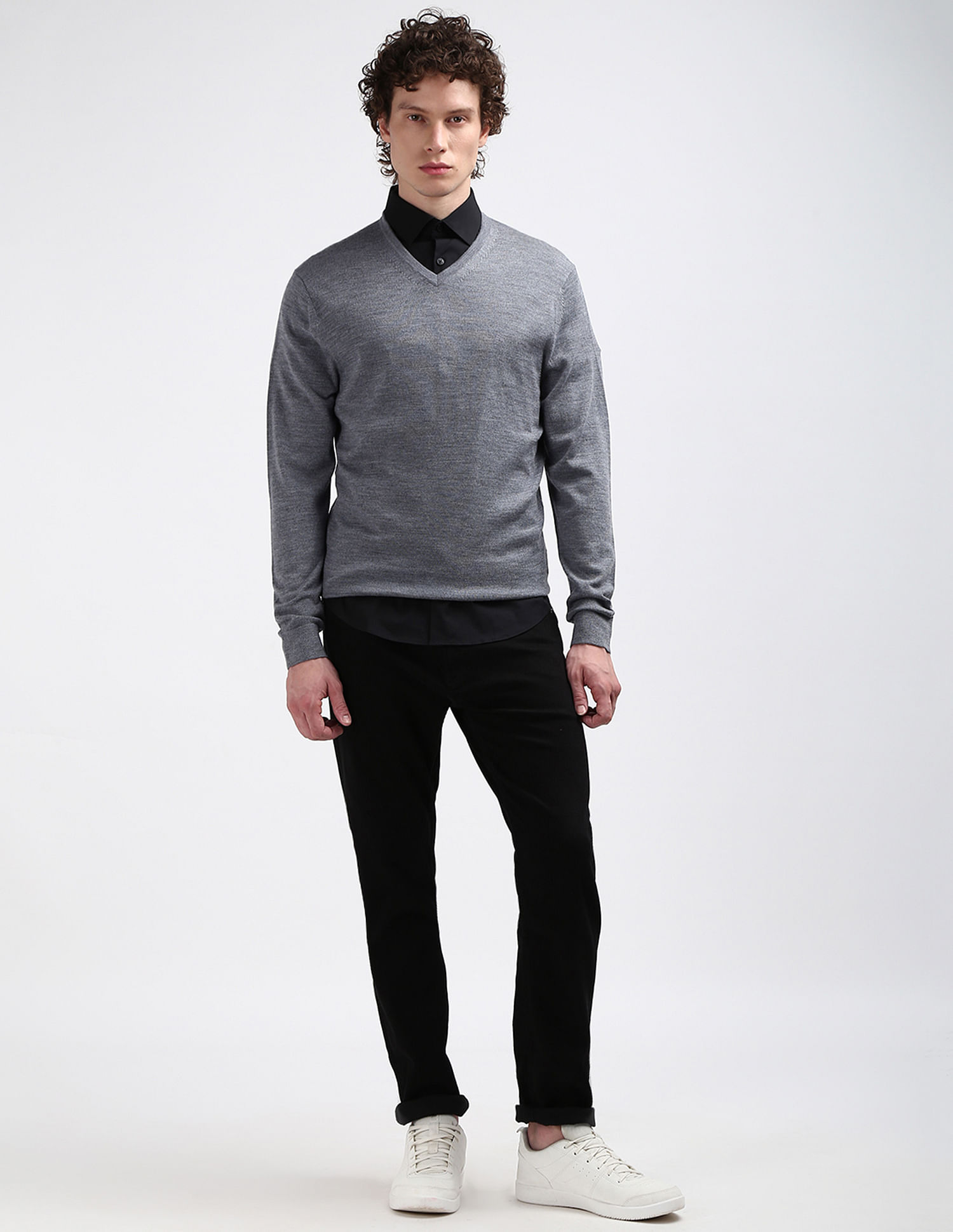 Calvin Klein Merino Wool V-Neck Sweater