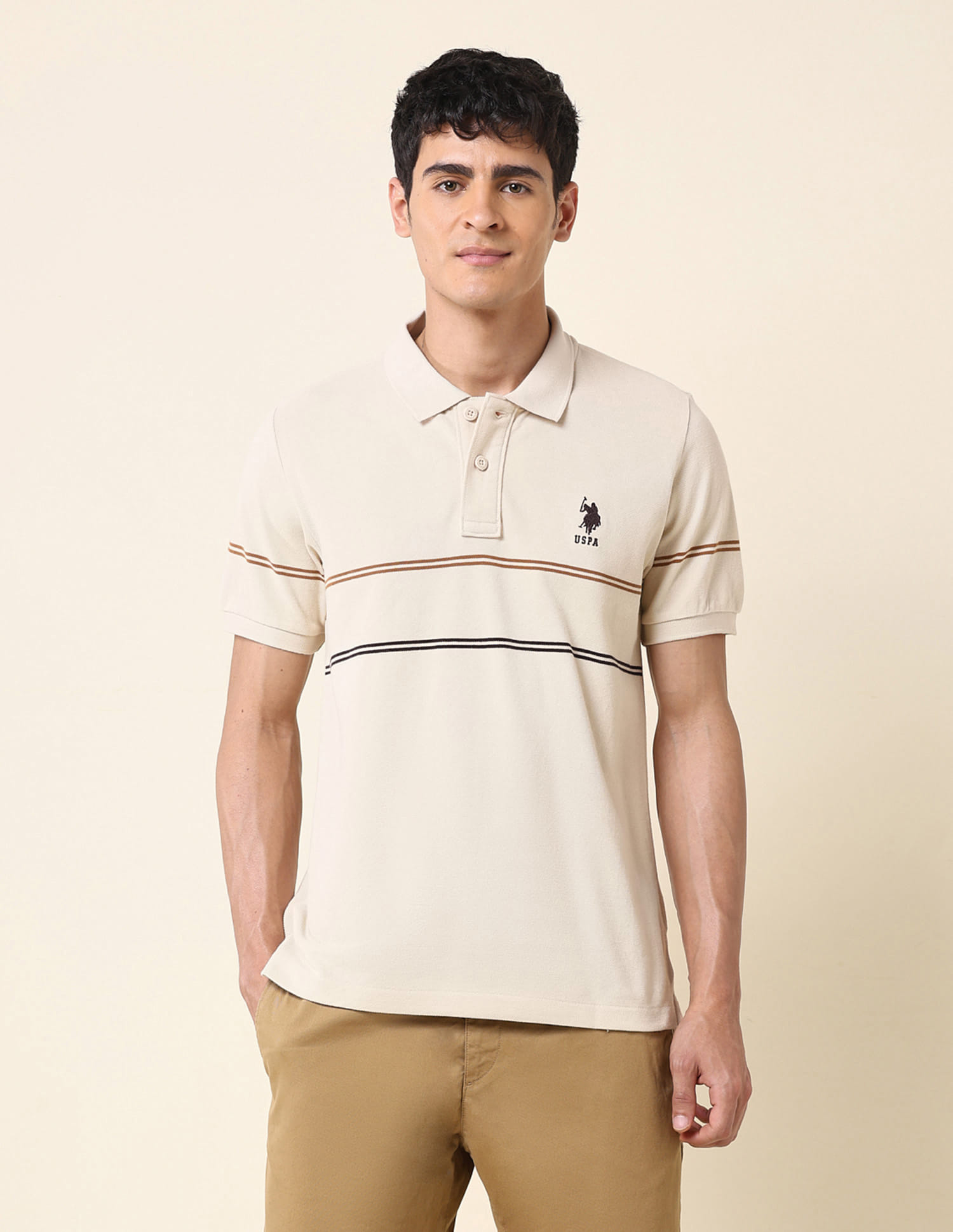Buy U.S. Polo Assn. Horizontal Striped Classic Polo Shirt - NNNOW.com