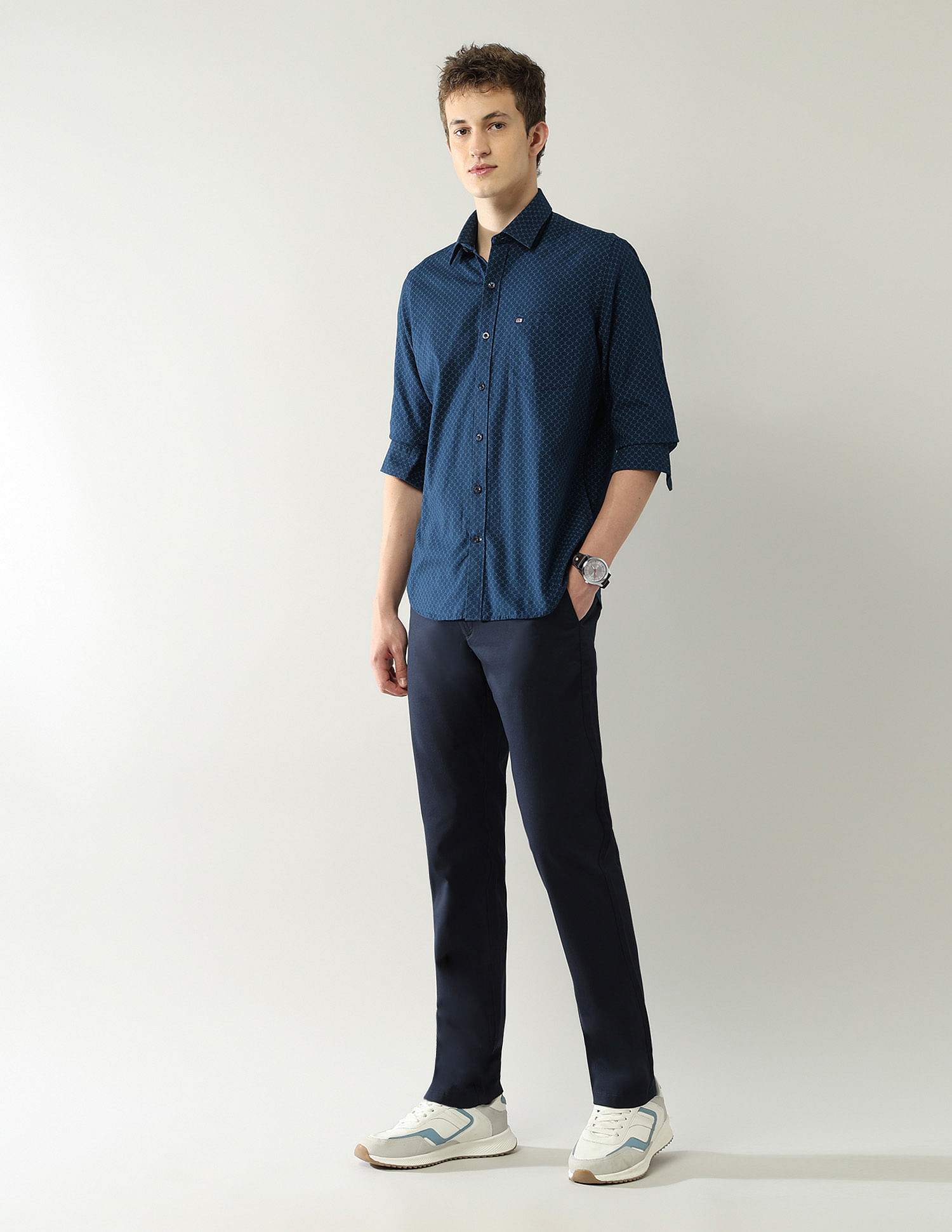 Arrow Sport All Over Printed Slim Fit Shirt