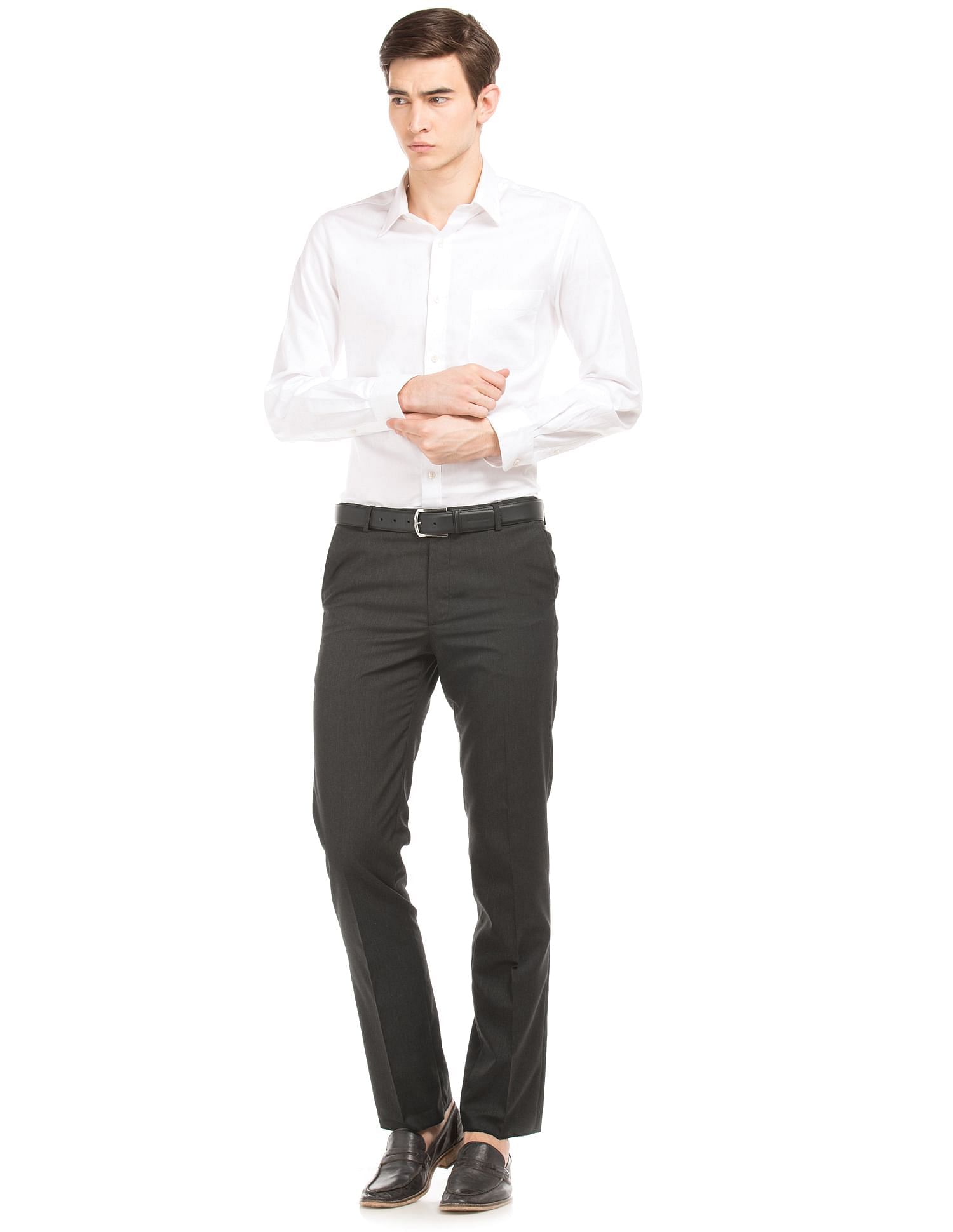 Urbana Slim Fit Men Grey Trousers - Buy Black, Grey Urbana Slim Fit Men  Grey Trousers Online at Best Prices in India | Flipkart.com