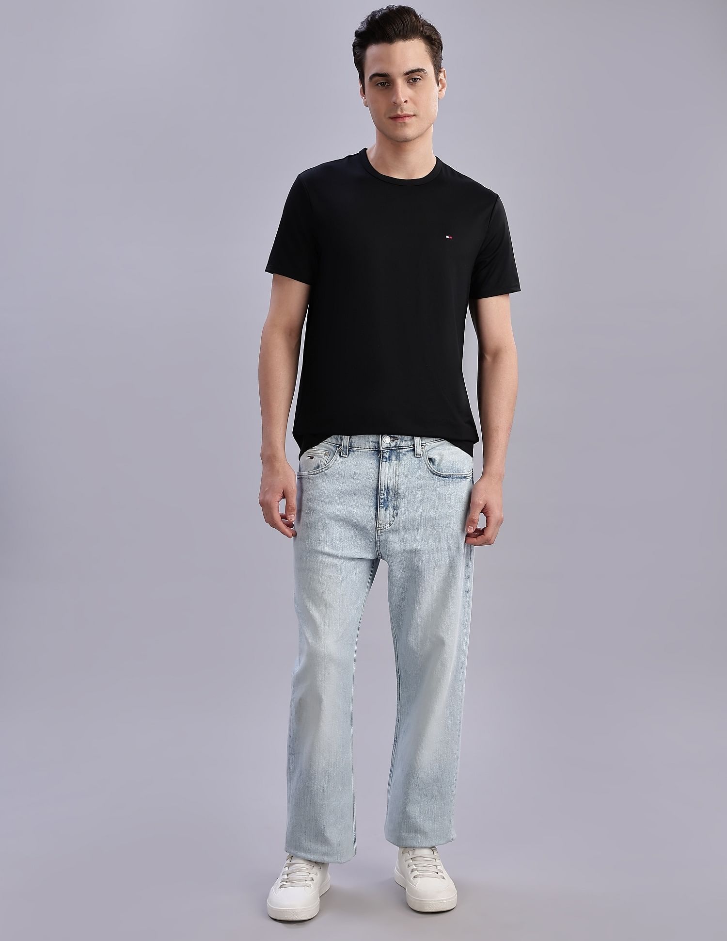 Tommy Hilfiger Solid Regular-Fit Polyester T-Shirts