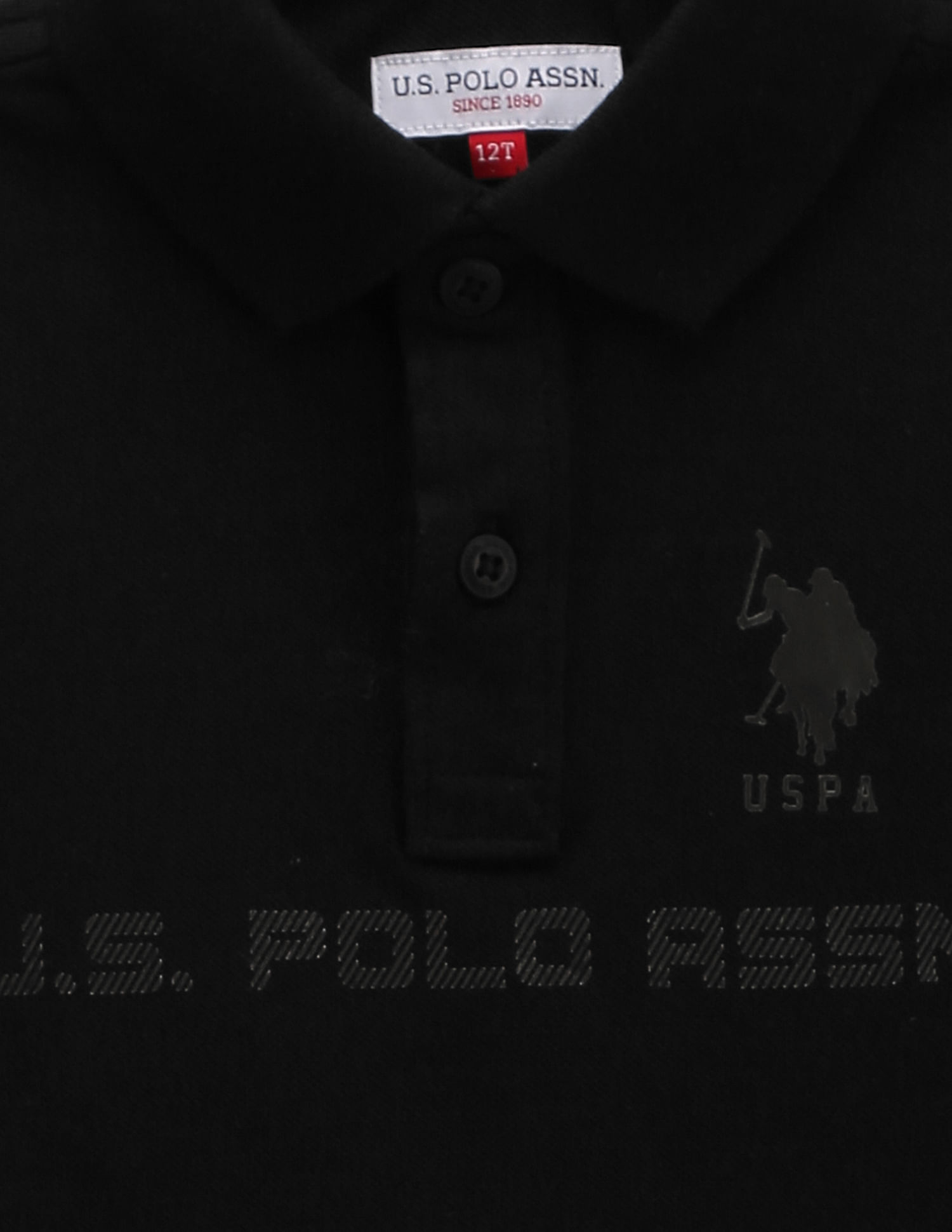 U.S. Polo Assn. Kids Boys Brand Print Cotton Polo Shirt