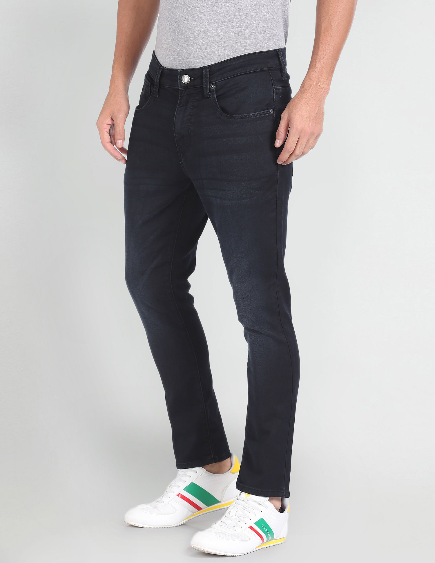 U.S. Polo Assn. Denim Co. Henry Cropped Fit Blue Jeans