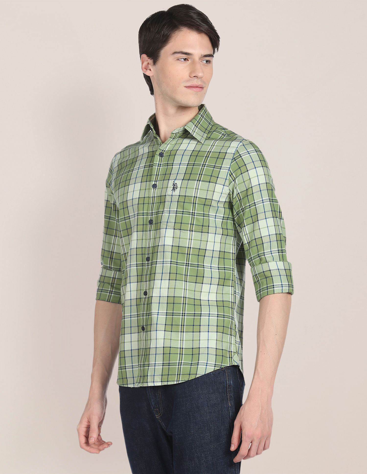 U.S. Polo Assn. Plaid Check Twill Casual Shirt