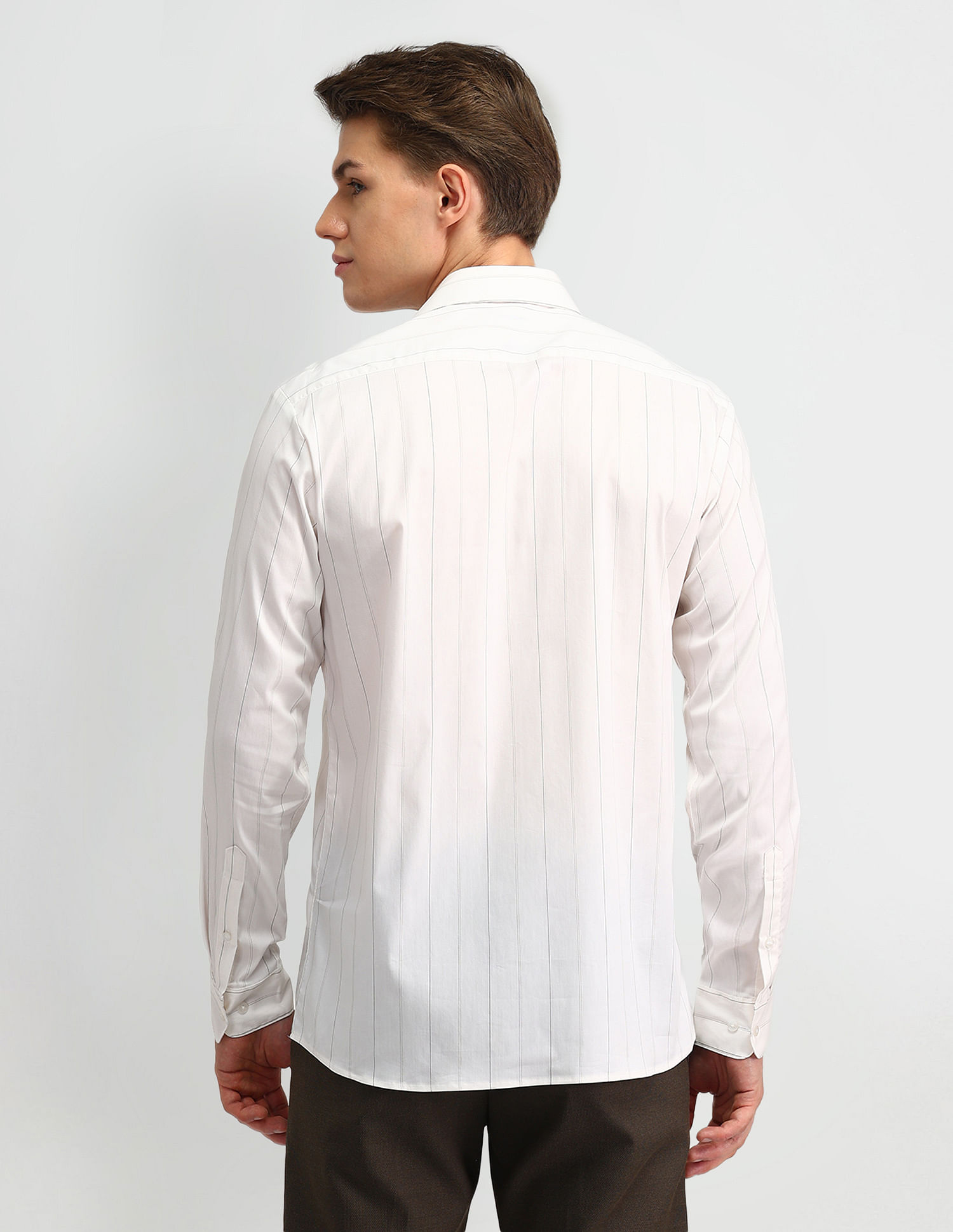 Arrow Slim Fit Dobby All-Over Pattern Shirt