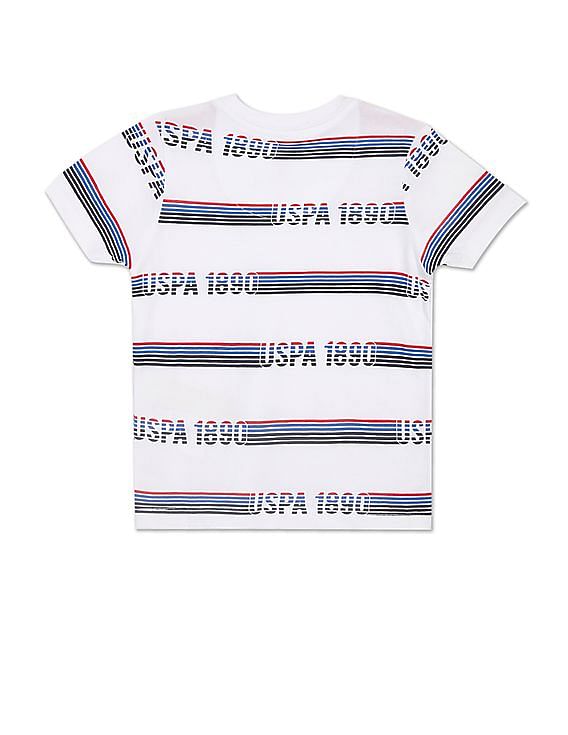 U.S. Polo Assn. Kids Boys Crew Neck Striped T-Shirt