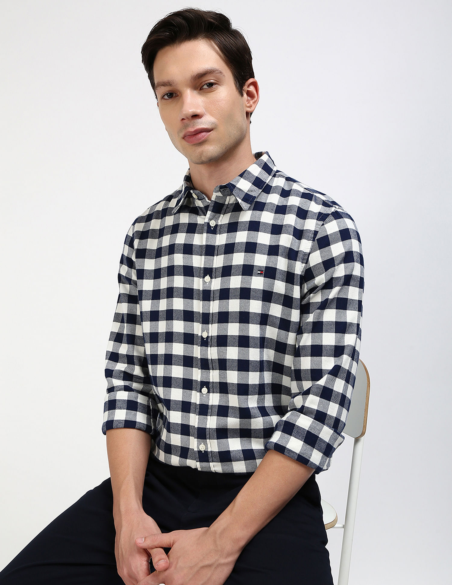 Tommy Hilfiger Brushed Gingham Twill Shirt