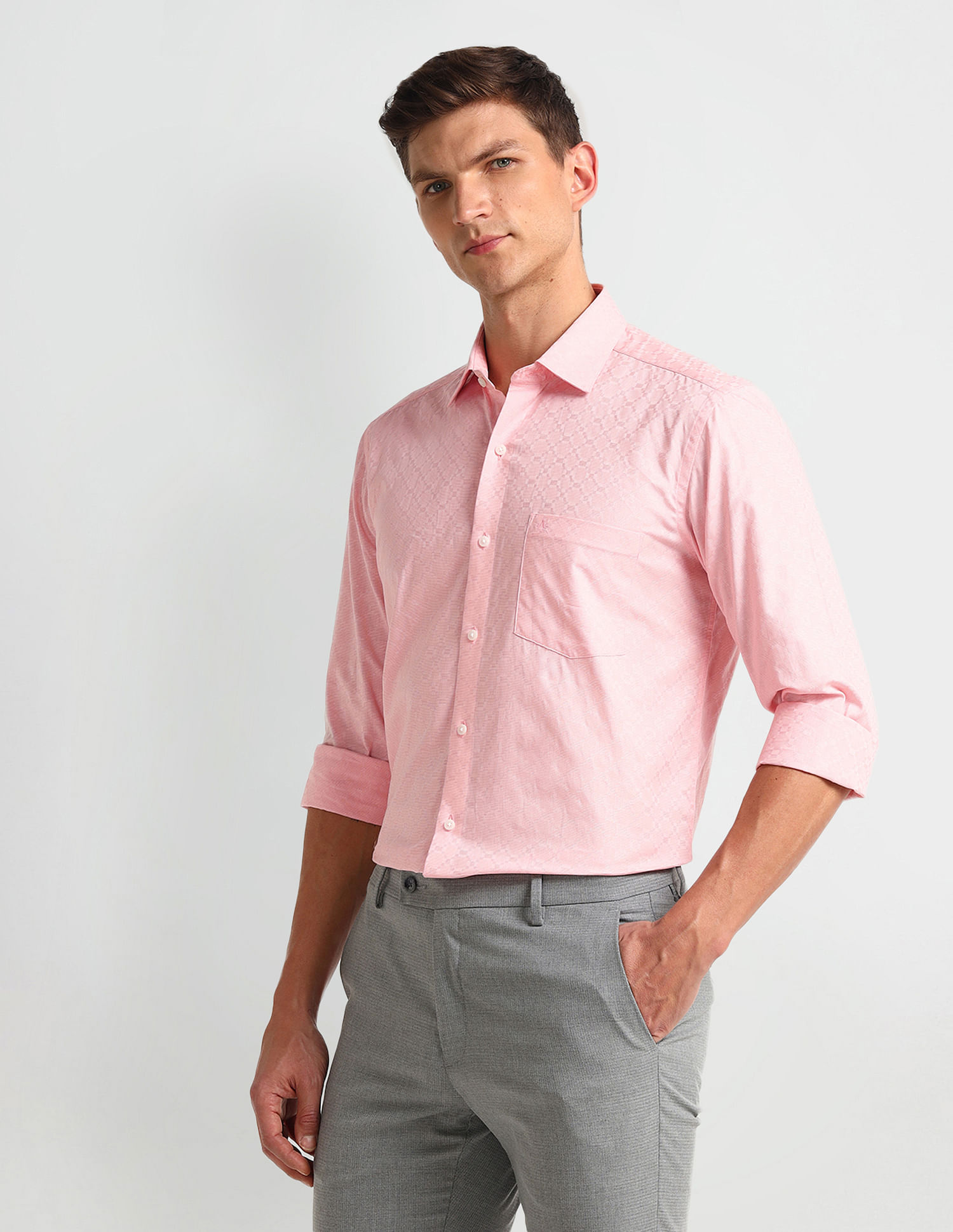 Arrow Manhattan Slim Fit Dobby Shirt