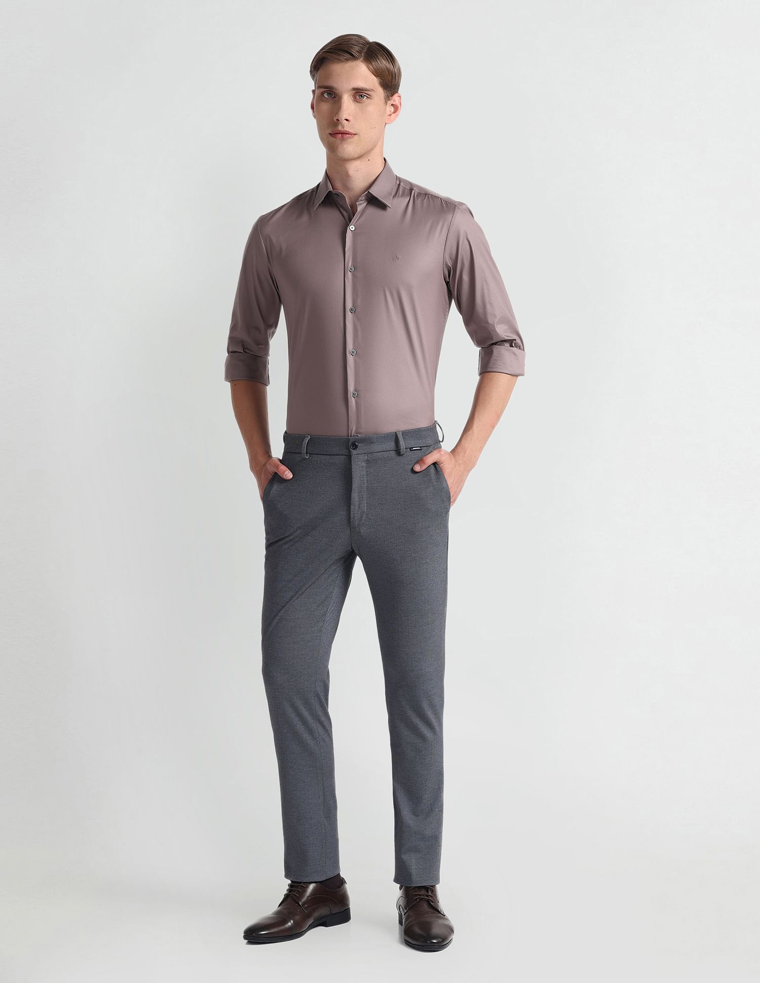 Arrow Newyork Solid Manhattan Slim Shirt