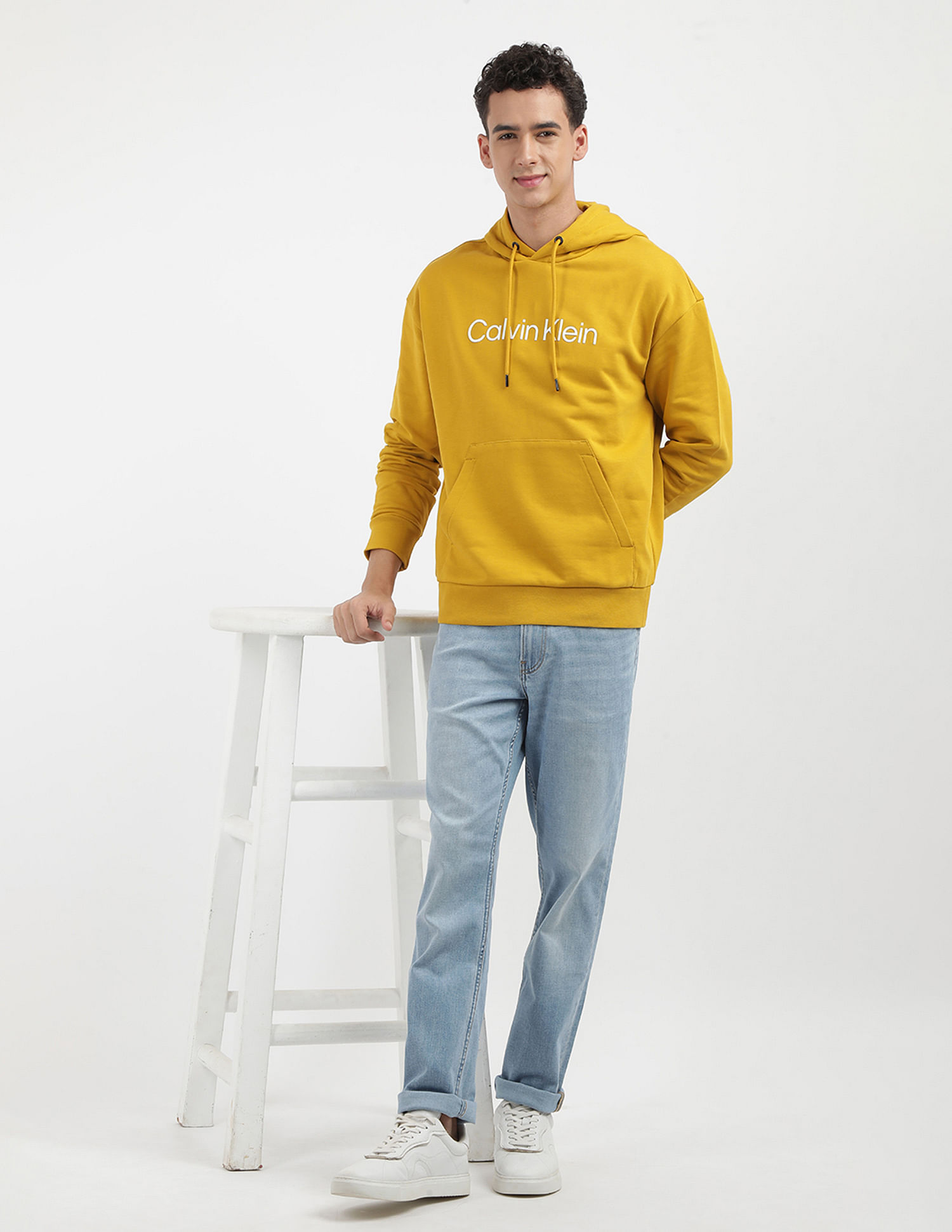 Calvin Klein Logo Hooded Comfort Fit Sweatshirt