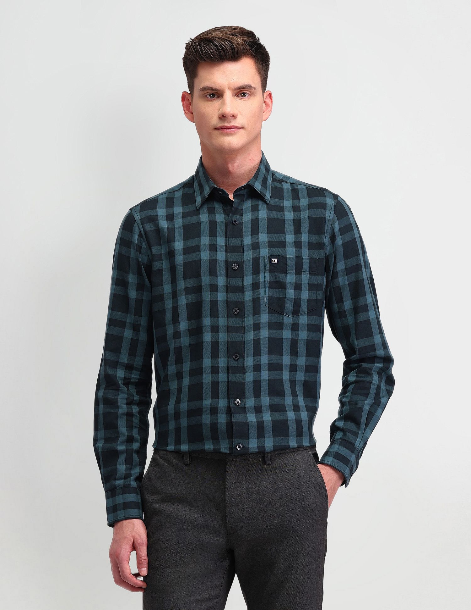 Arrow Sport Gun Club Checked Dobby Shirt