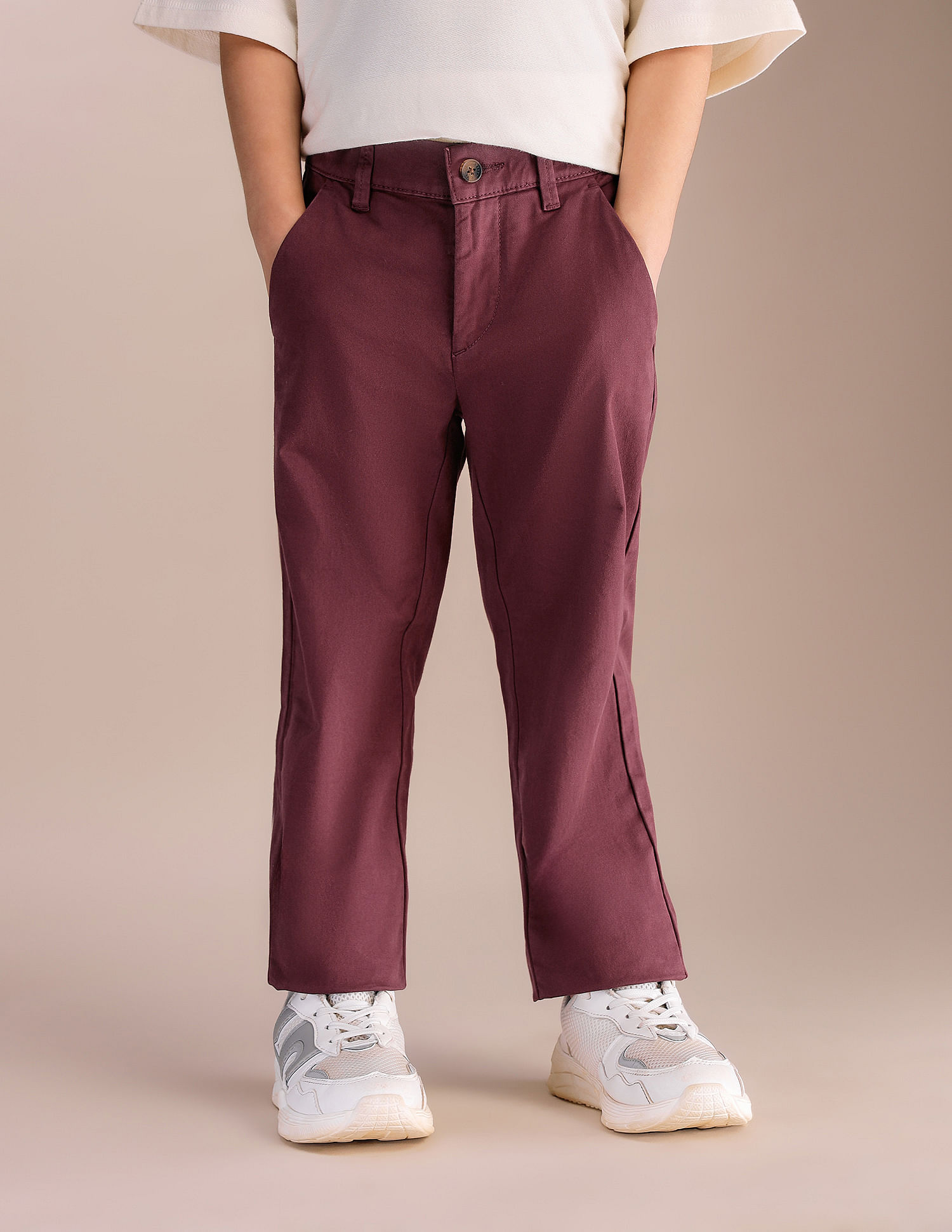 U.S. Polo Assn. Kids Boys Pure Cotton Twill Trousers