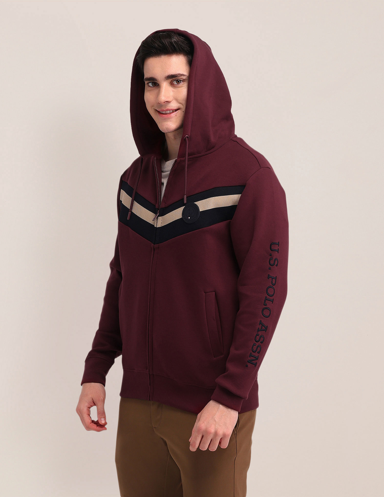 U.S. Polo Assn. Regular Fit Colourblocked Sweatshirt