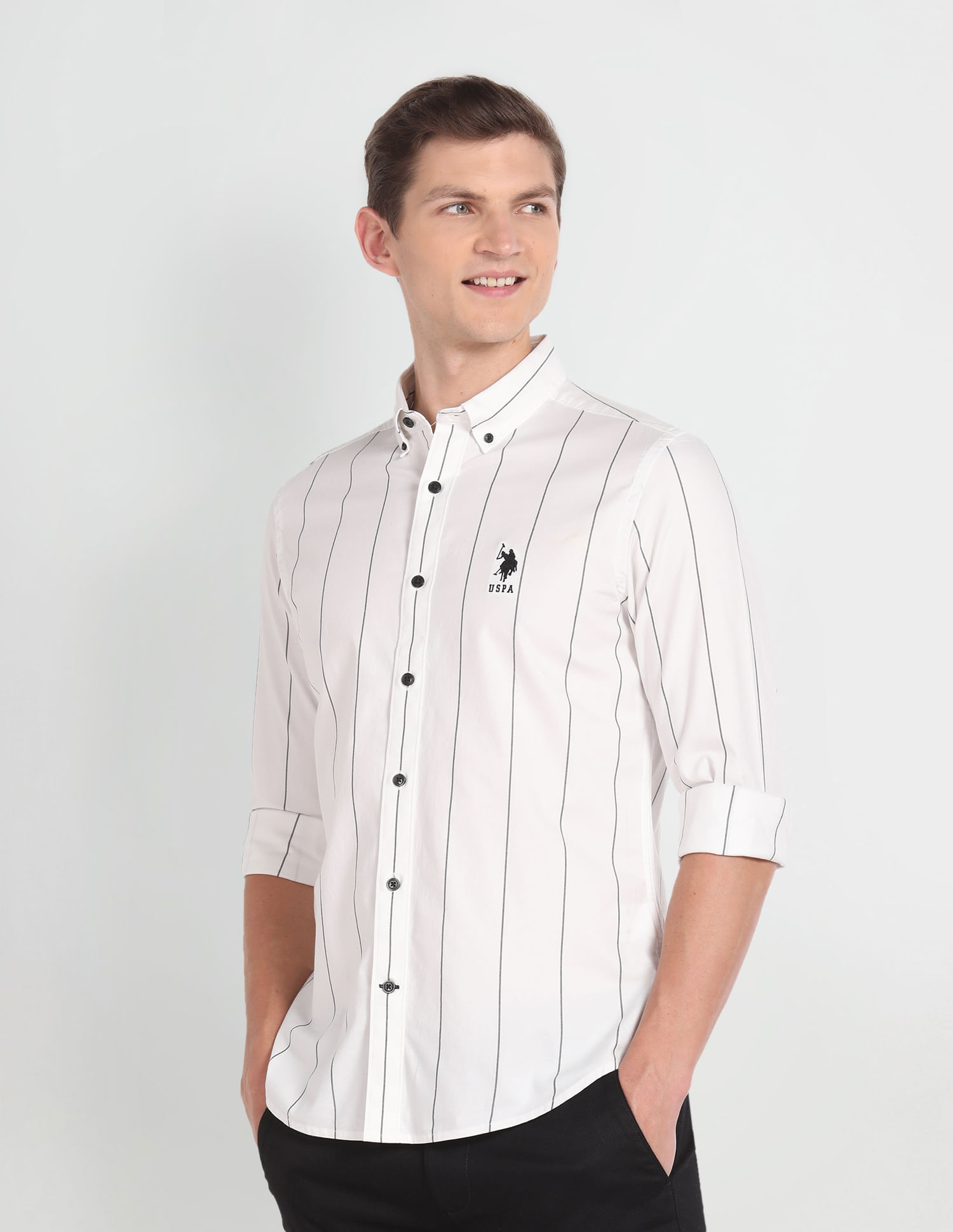 Buy U.S. Polo Assn. Denim Co. Twill Vertical Stripe Shirt