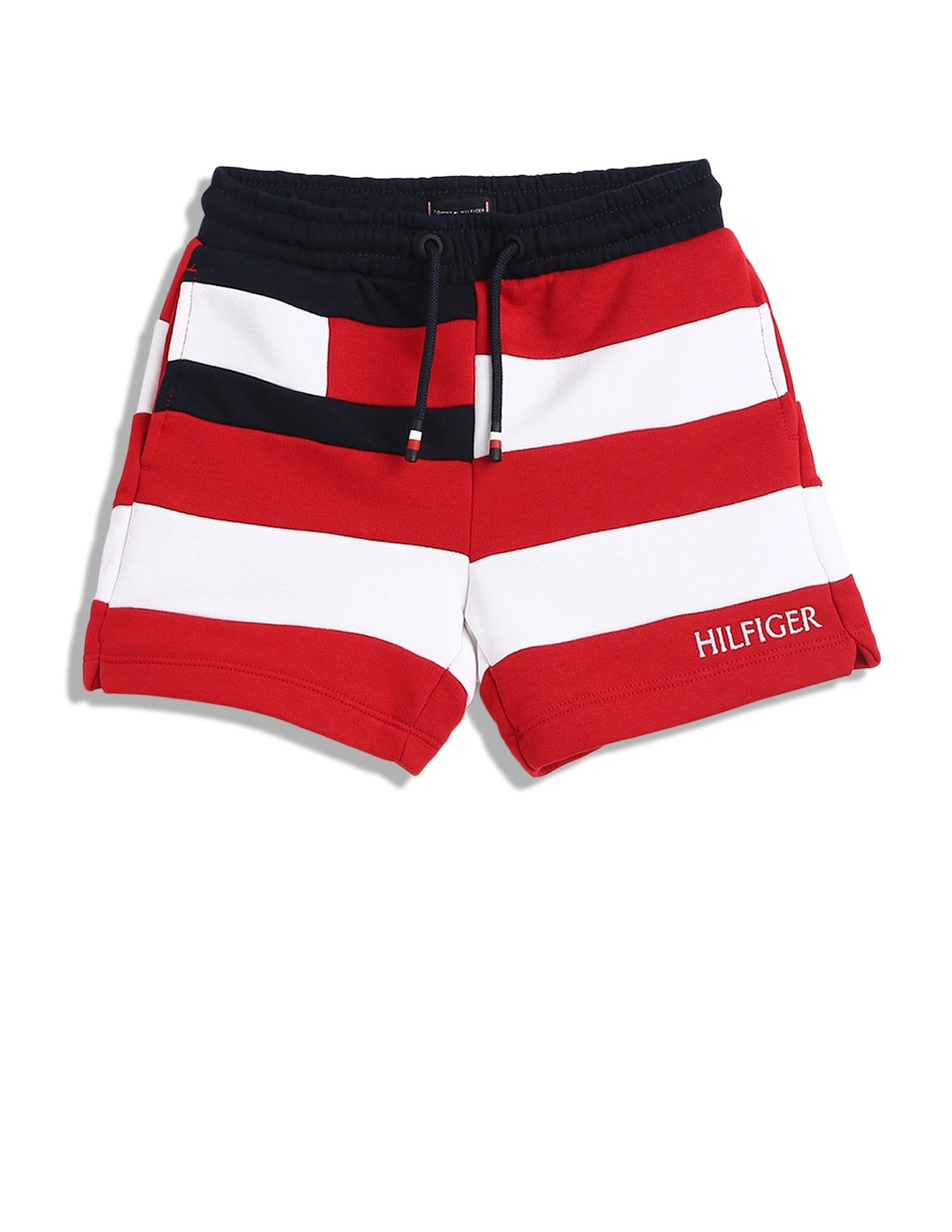 Tommy Hilfiger Kids Boys Horizontal Striped Relaxed-Fit Cotton Shorts