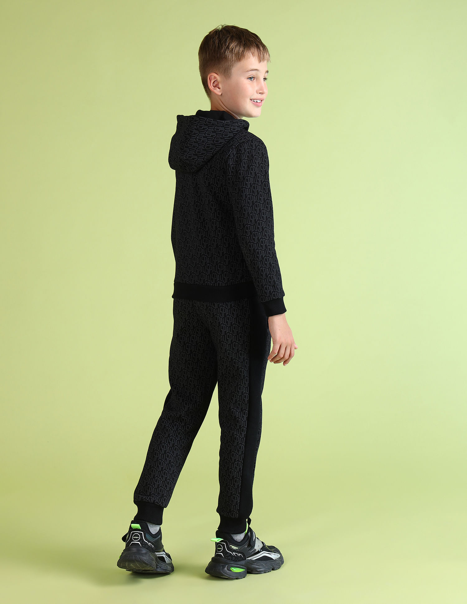 U.S. Polo Assn. Kids Boys Brand Printed Hooded Sweatshirt