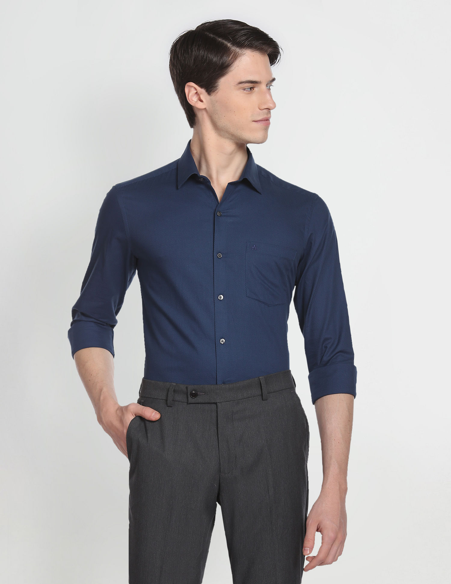 Arrow Dobby Manhattan Slim Fit Formal Shirt