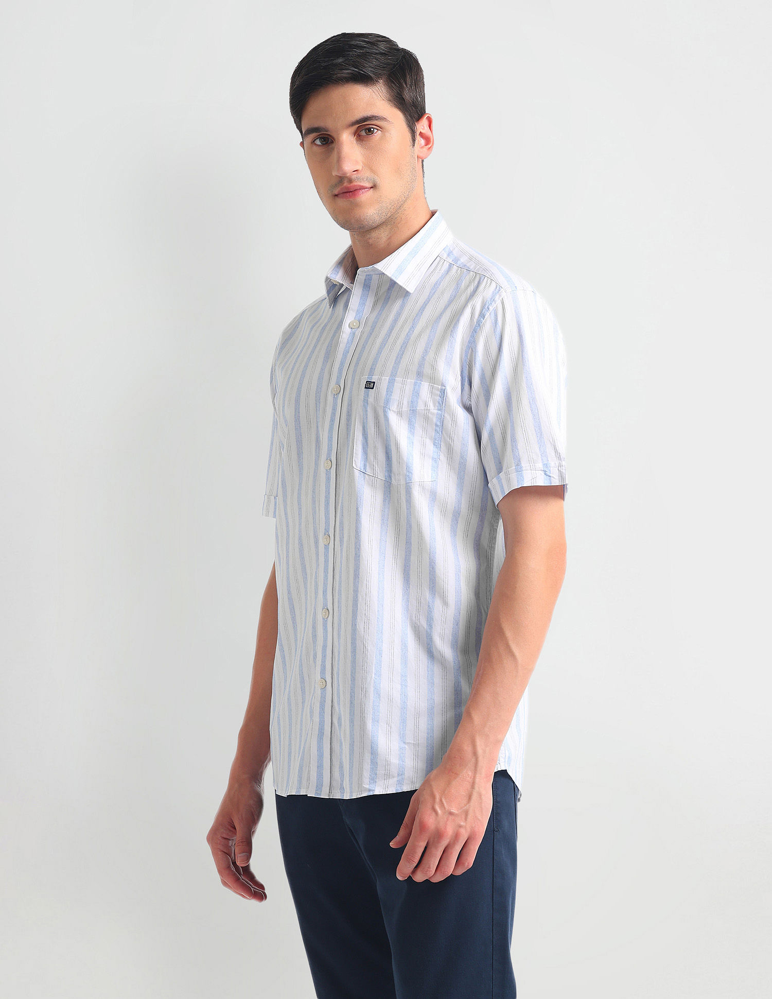 Arrow Sports Pure Cotton Stripe Shirt