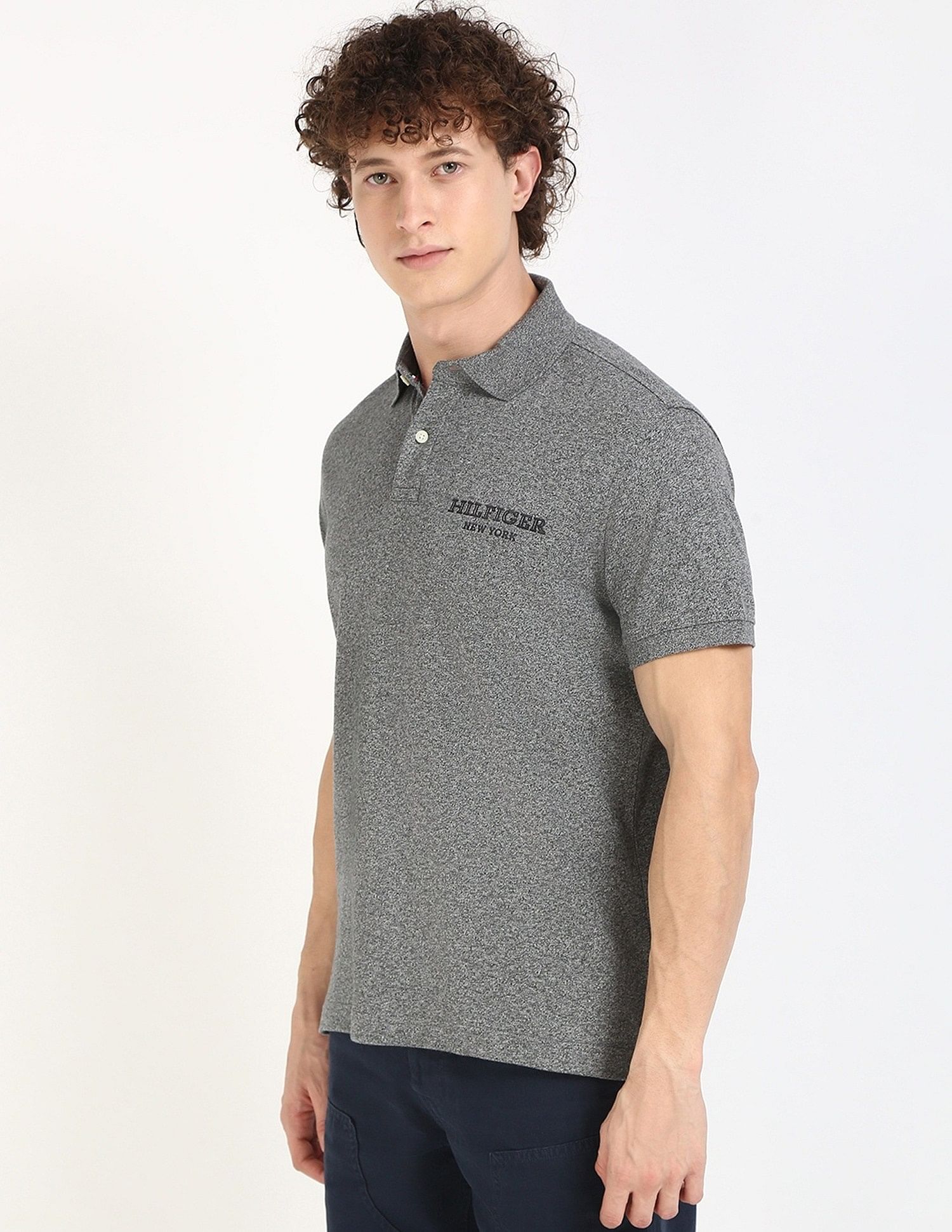 Tommy Hilfiger Printed Regular-Fit Cotton Polo Shirt