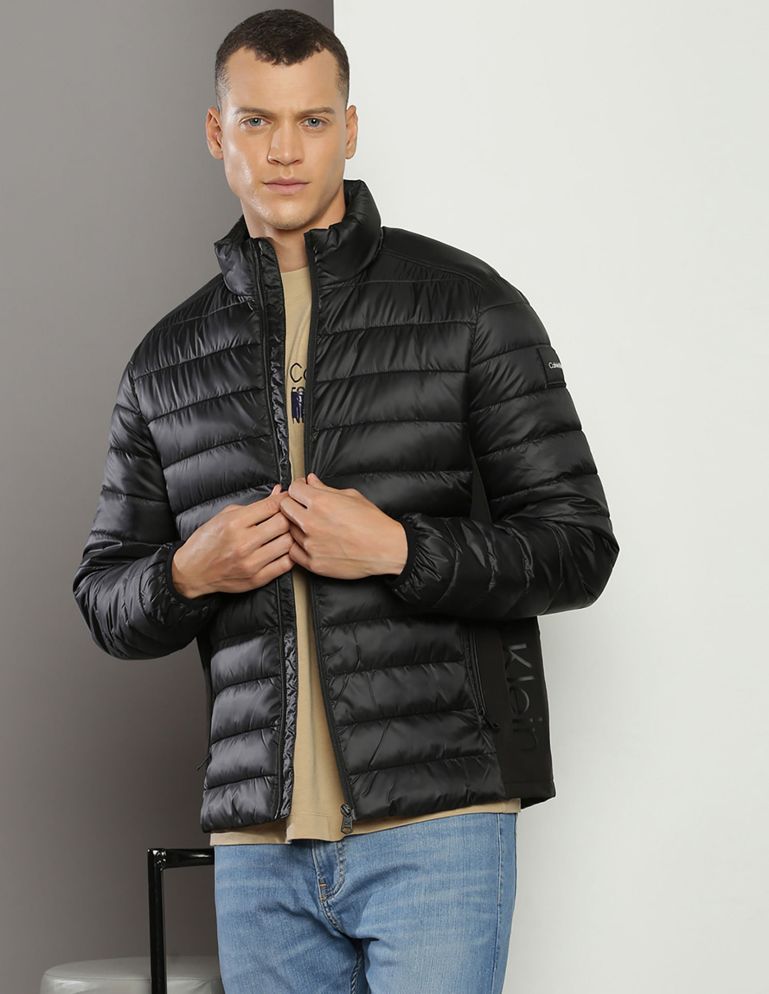 Buy LIFE Quilted Polyester Regular Fit Men's Jacket