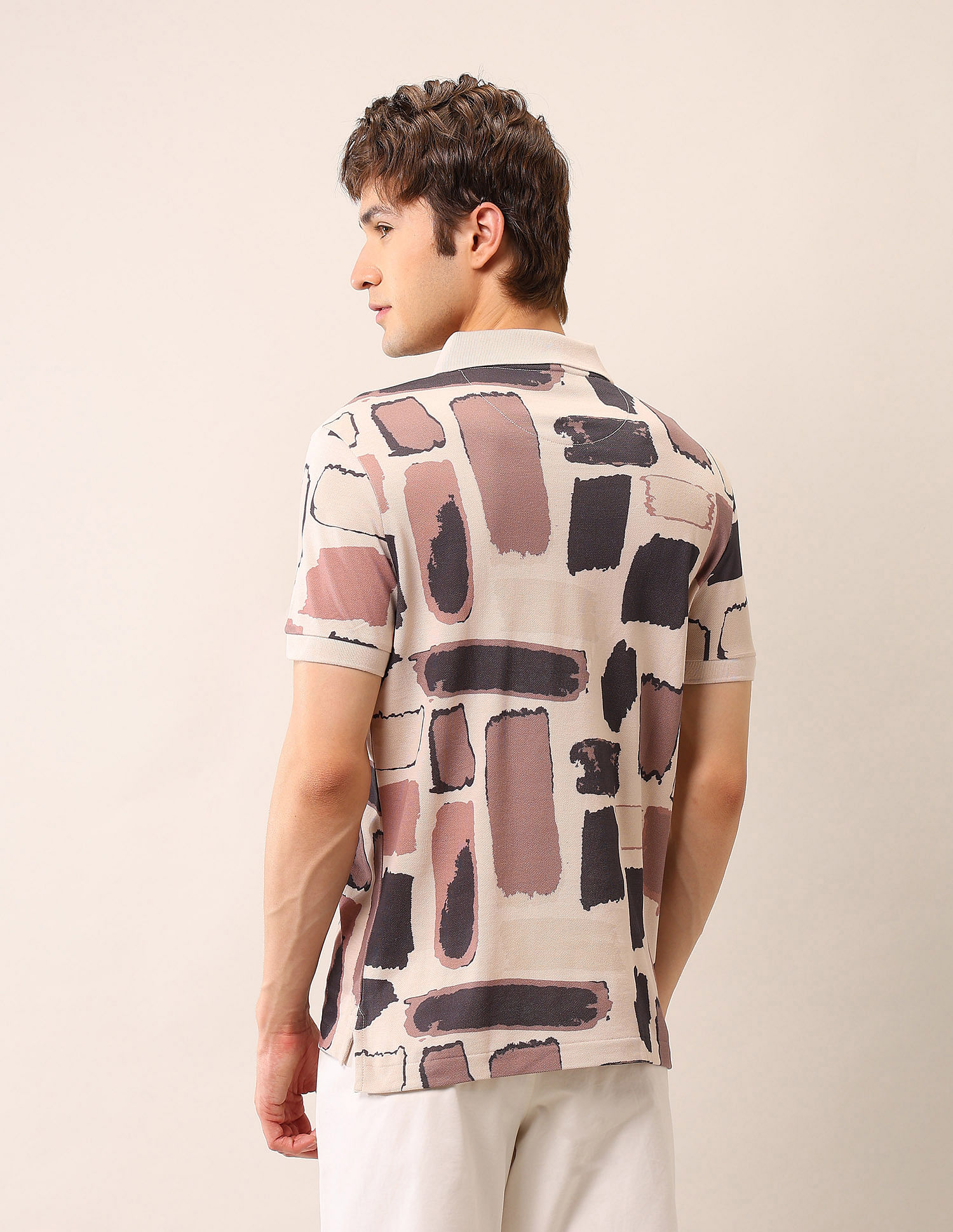 U.S. Polo Assn. Denim Co. Abstract Printed Muscle Fit Polo Shirt