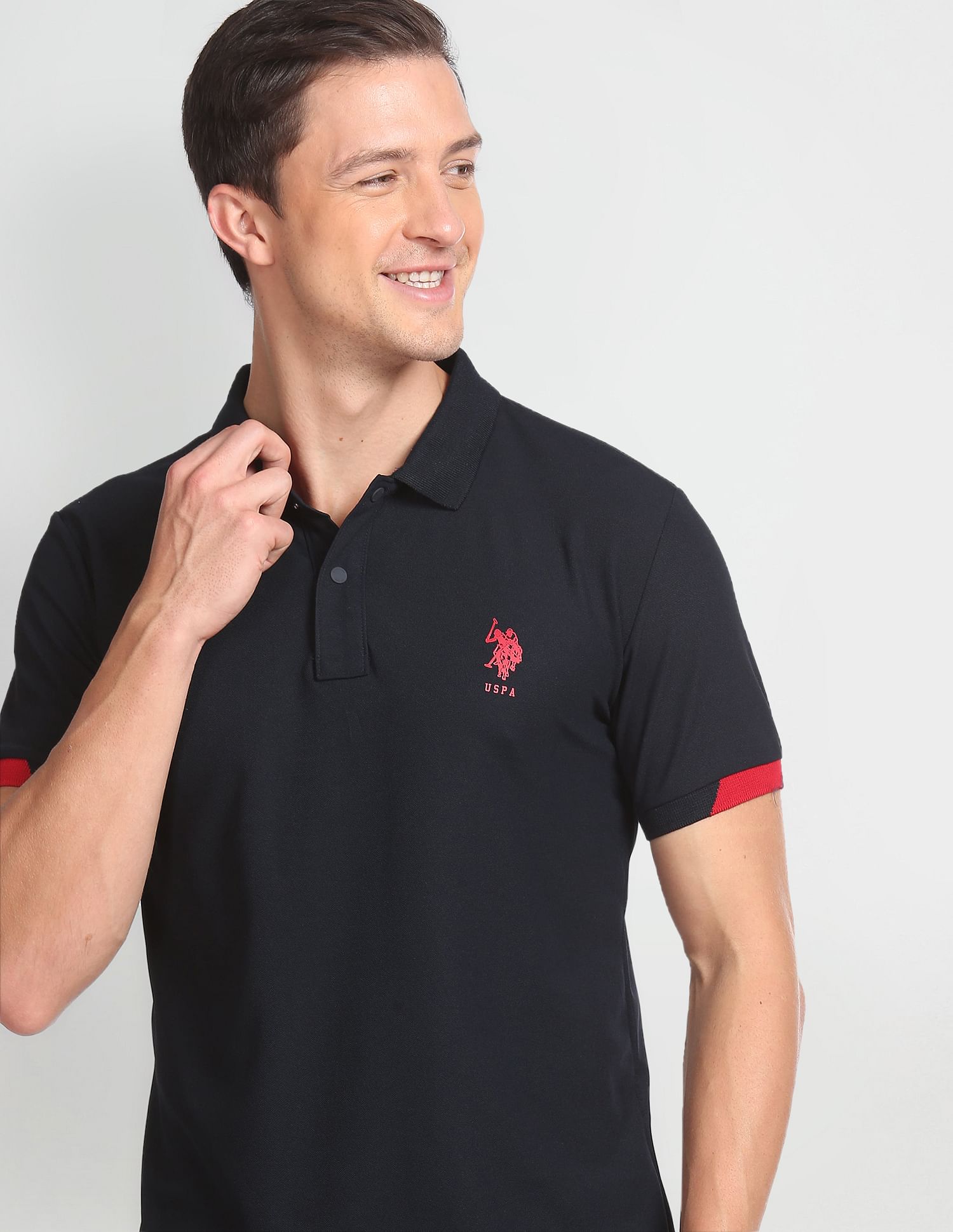 U.S. Polo Assn. Solid Slim Fit Polo Shirt