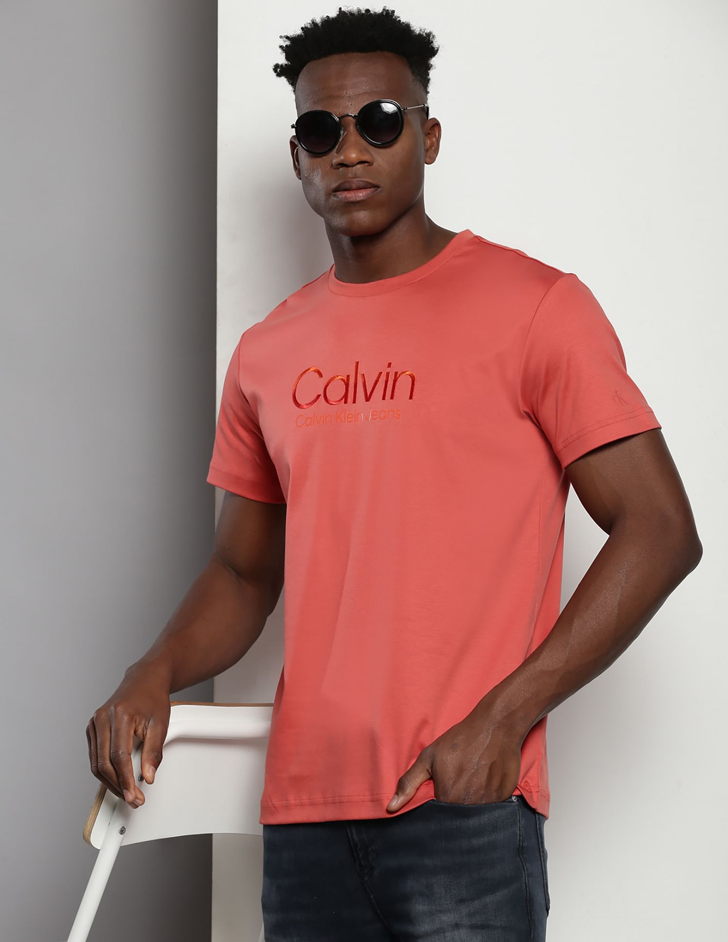 Buy Calvin Klein Jeans Crew Neck Cotton T shirt NNNOW