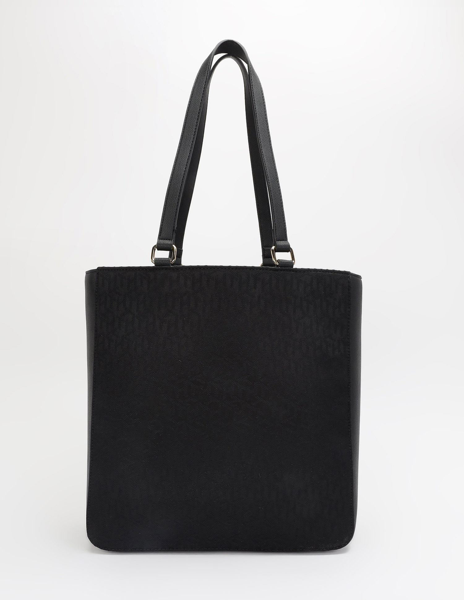 Tommy Hilfiger Logo Black Polyester Tote Bag