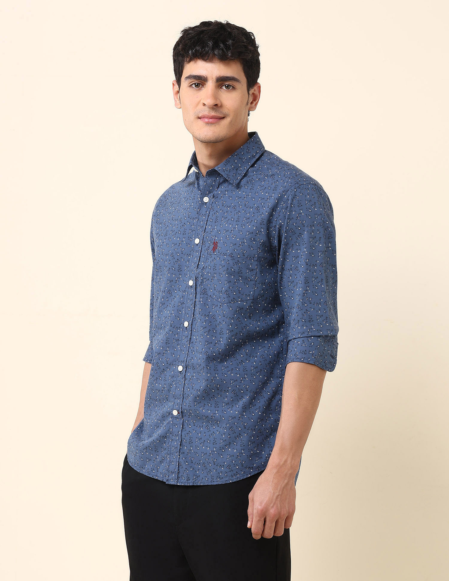 U.S. Polo Assn. Pure Cotton Floral Printed Shirt