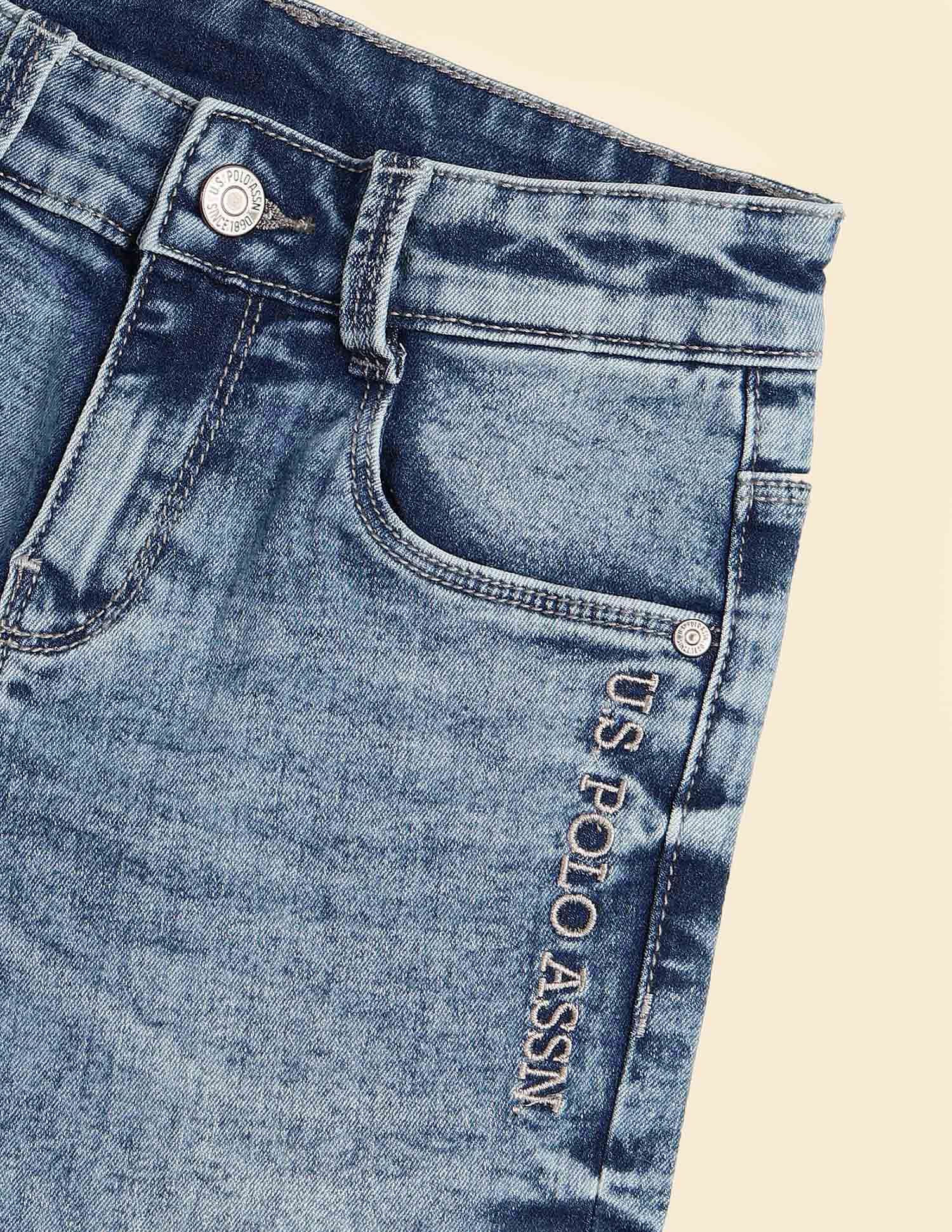 U.S. Polo Assn. Kids Boys Relaxed Fit Blue Jeans