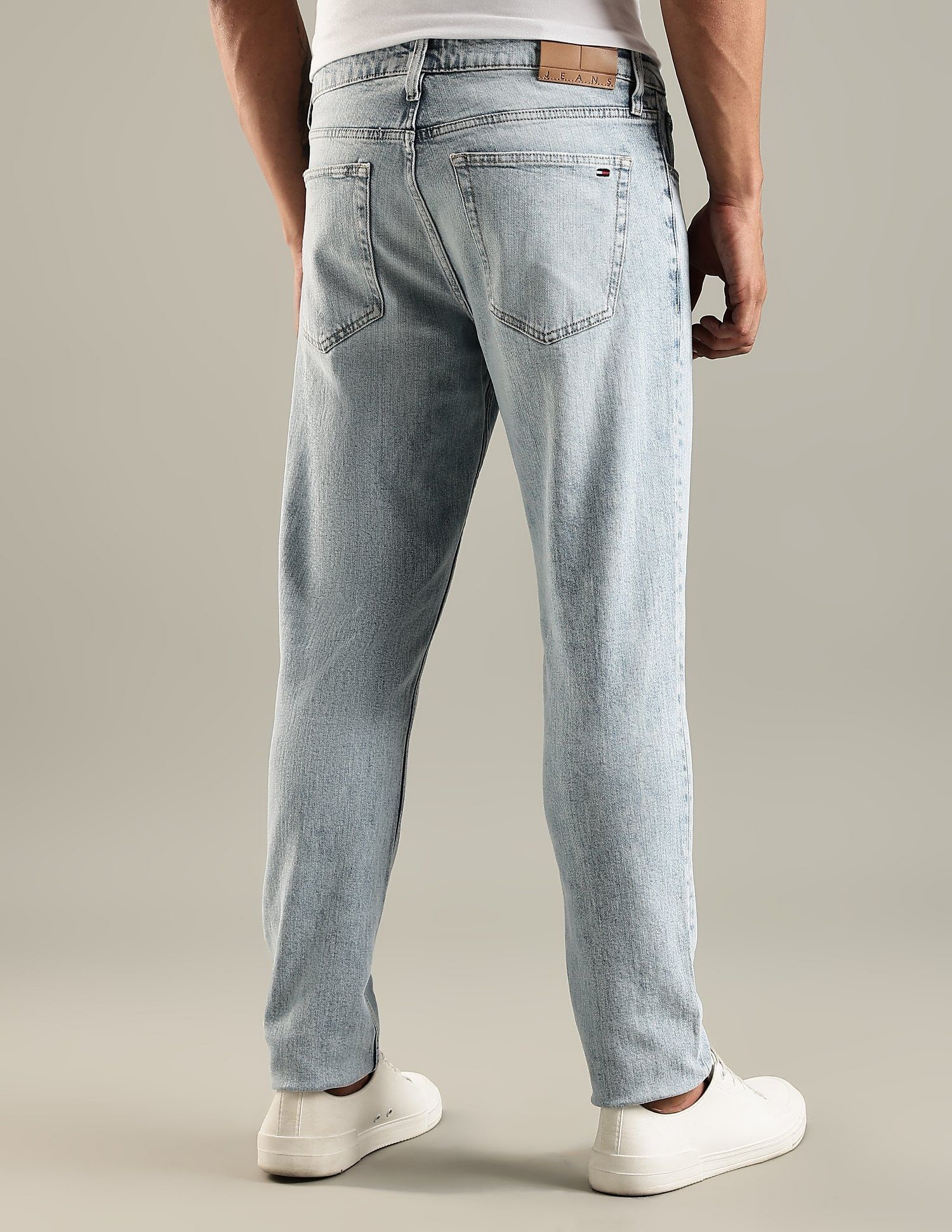 Tommy Hilfiger Heavy-Wash Slim Fit Mid Rise Jeans