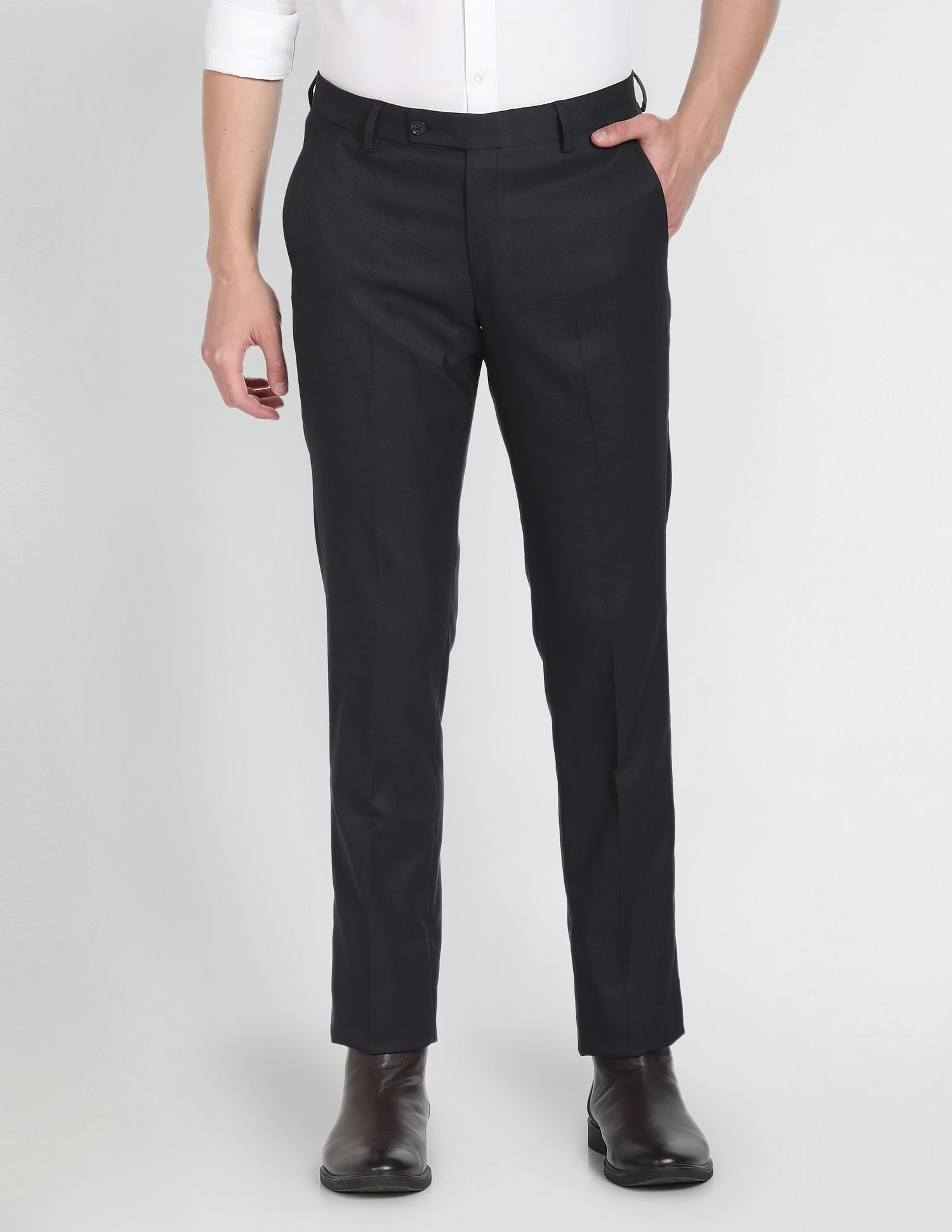 Arrow Mid Rise Tailored Fit Formal Trousers