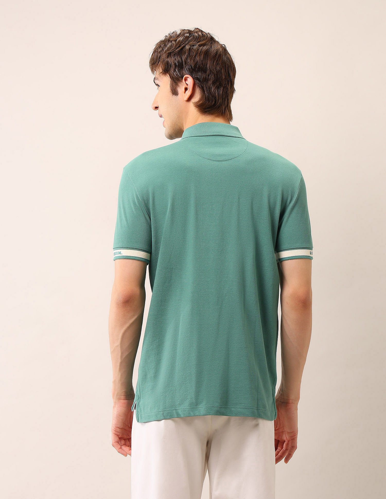 U.S. Polo Assn. Denim Co. Solid Muscle Fit Polo Shirt