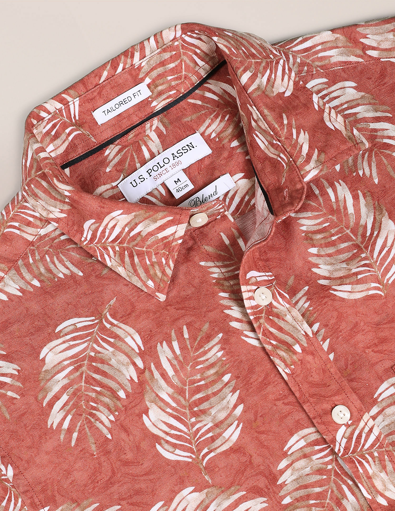 U.S. Polo Assn. Tropical Print Linen Shirt
