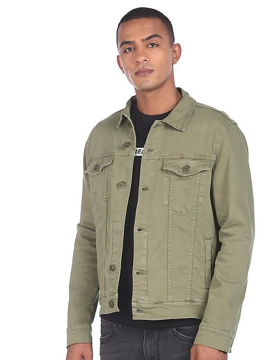 flying machine olive green jacket