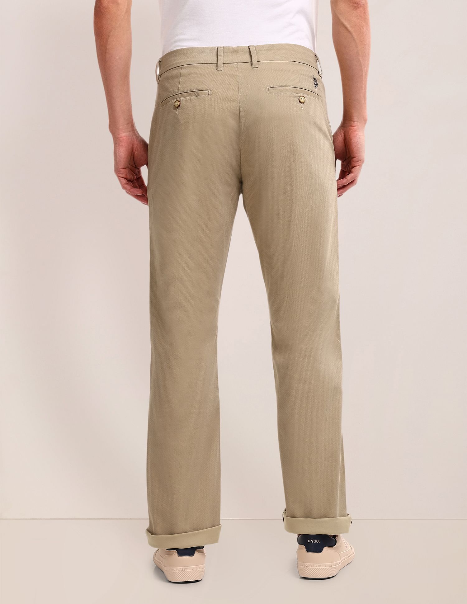 U.S. Polo Assn. Riley Straight Fit Mid Rise Trousers