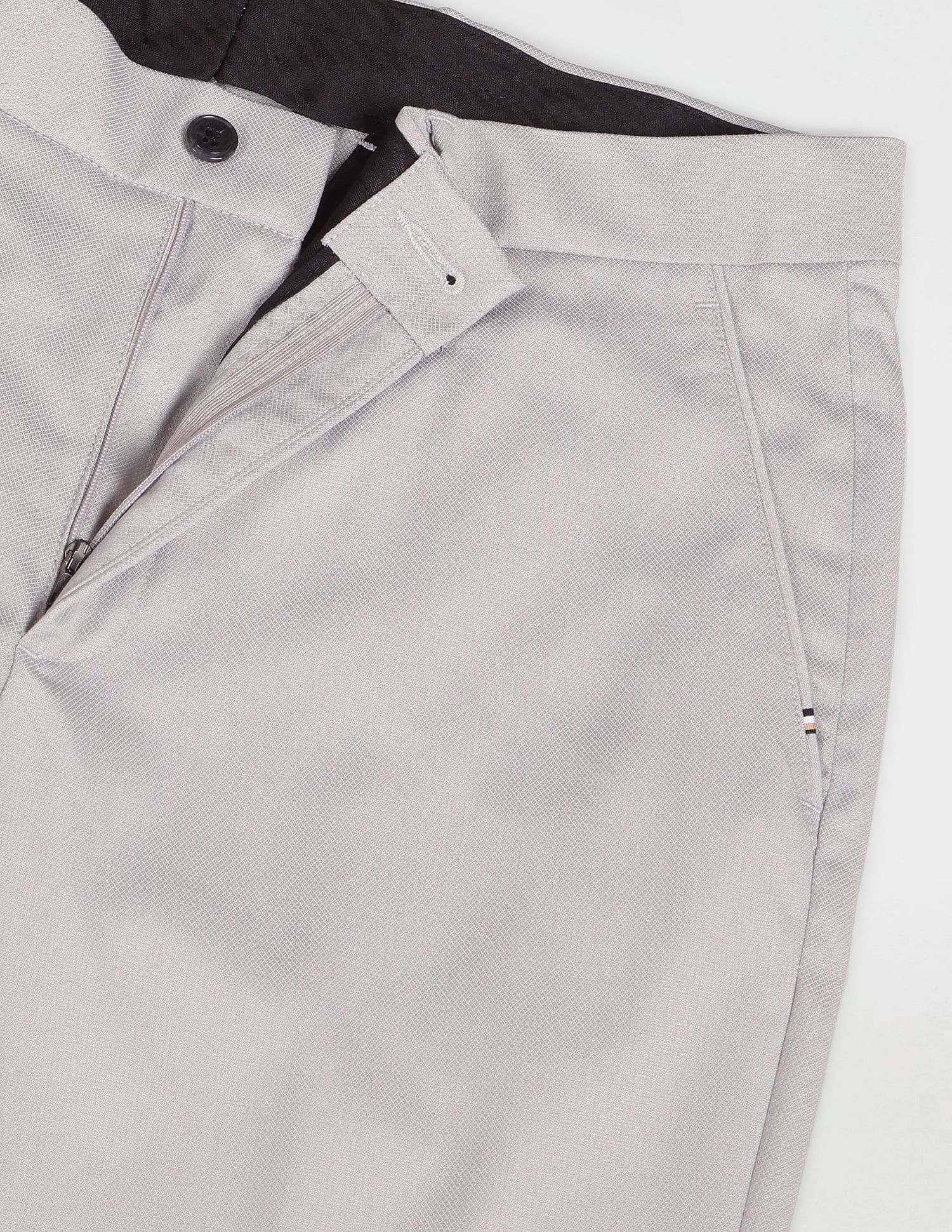 Arrow Newyork Solid Dobby Formal Trousers